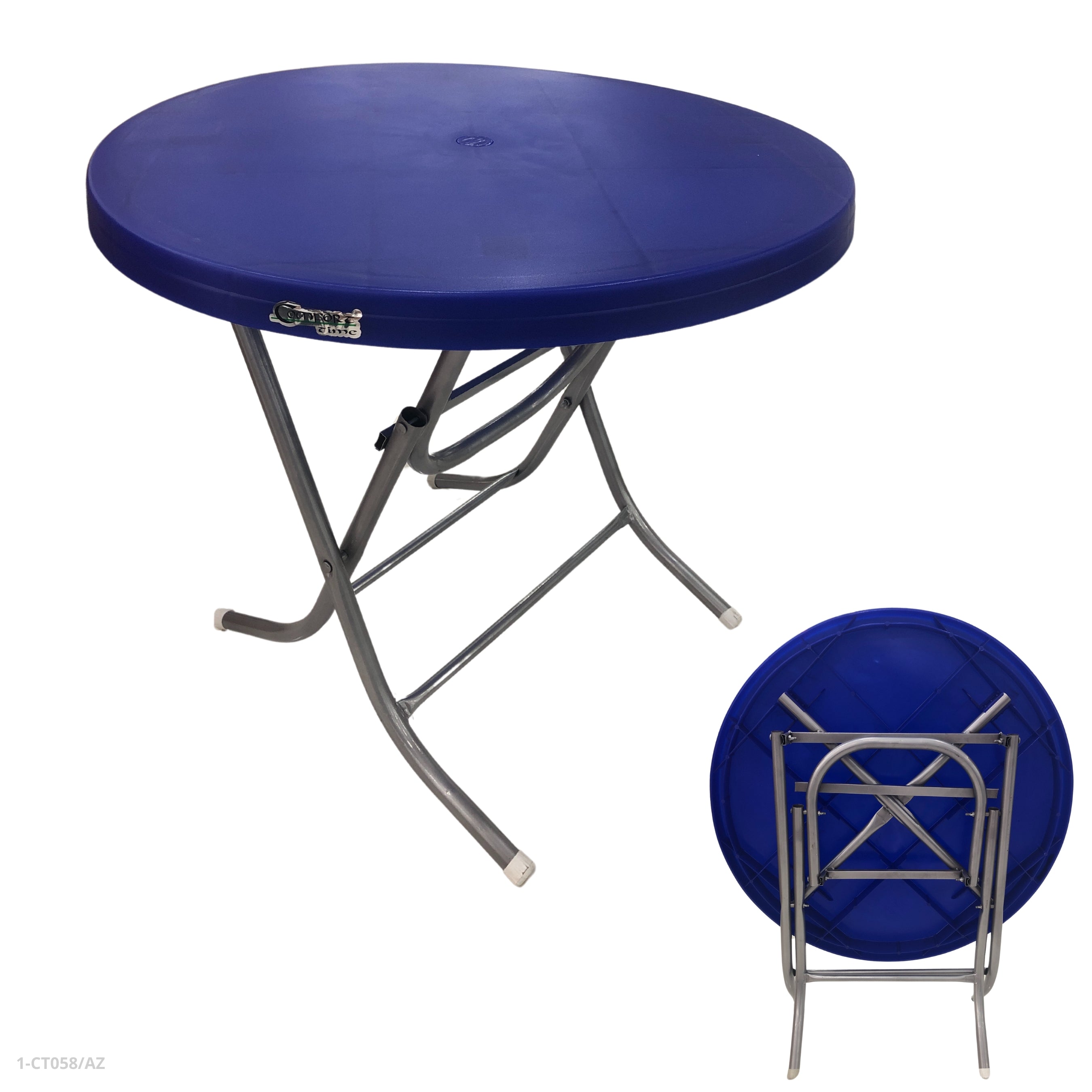 MANOLYA FOLDING TABLE+BASE 80CM*73CM BLUE / 1-CT058/AZ