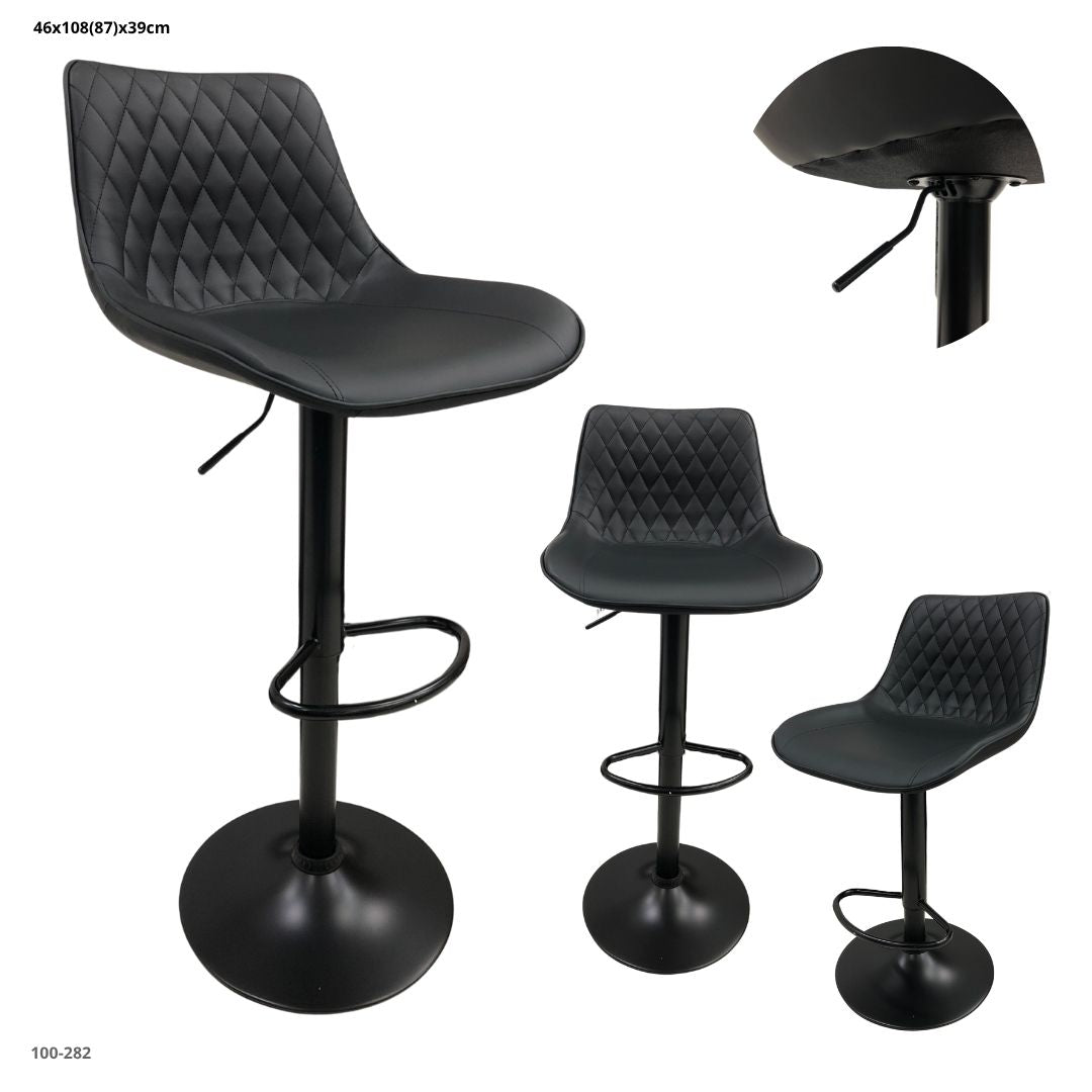 SILLA DE BAR NEGRA/BASE NEGRA