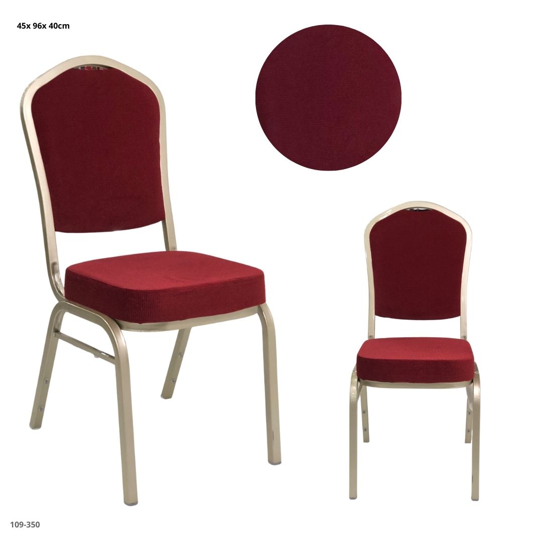 SILLA DE EVENTO ROJA C/DORADO