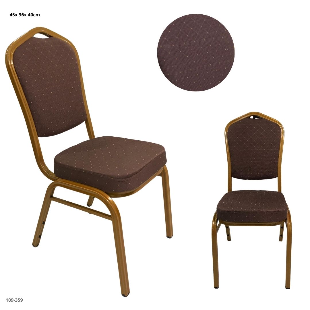 SILLA DE EVENTO KAKHI C/PUNTOS DORADOS