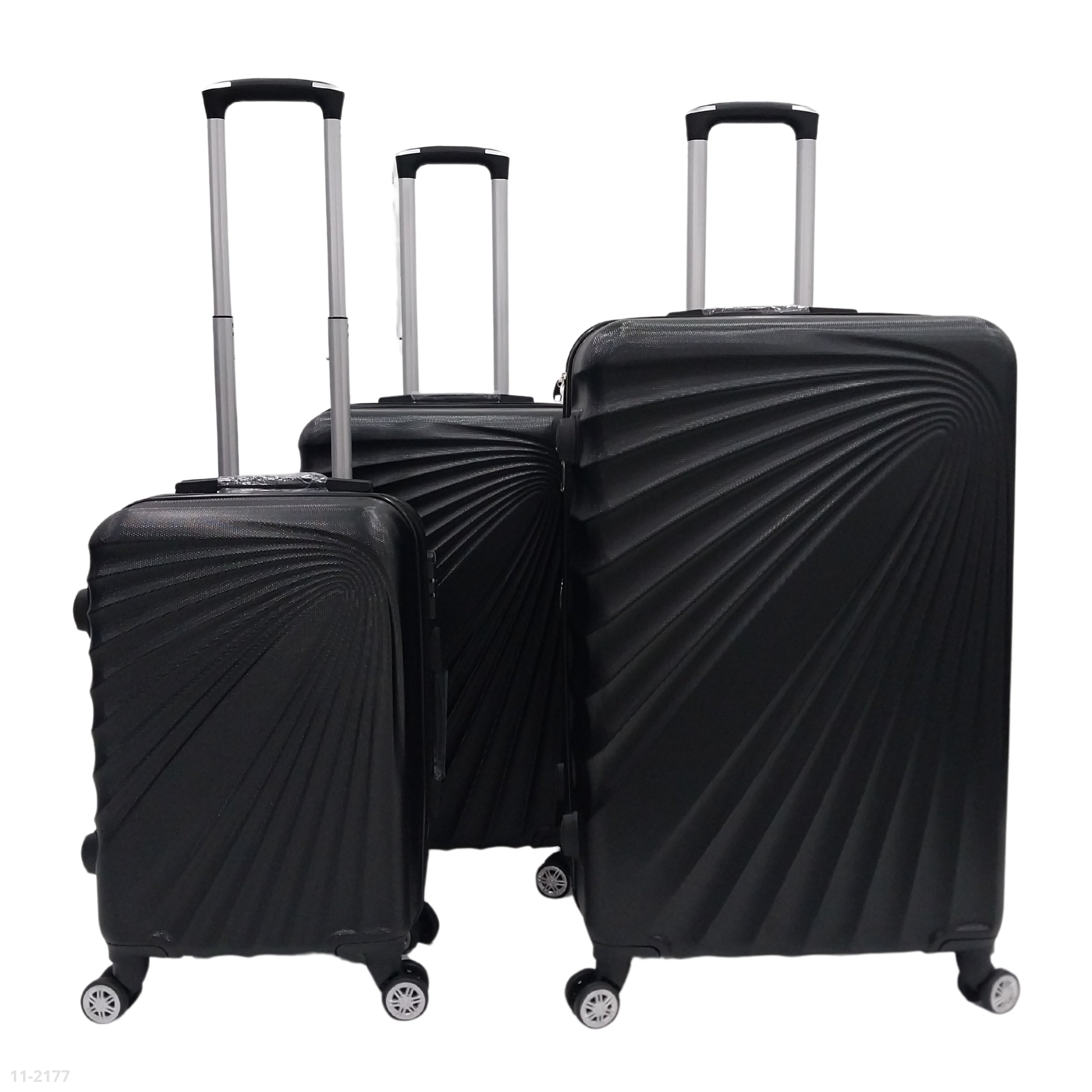 MALETAS NEGRO JUEGO DE 3 PIEZAS 28/24/20" NEGRO