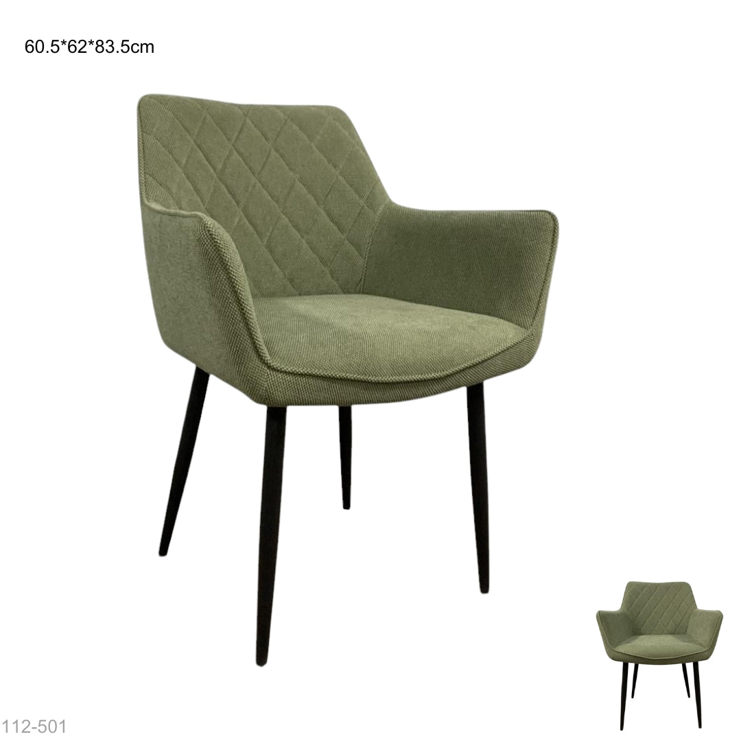 SILLA MODERNA TELA VERDE 60.5*62*83.5CM