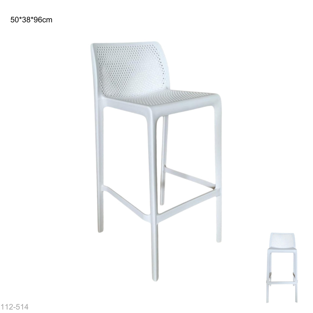 SILLA PLASTICA ALTA BLANCA 50*38*96CM