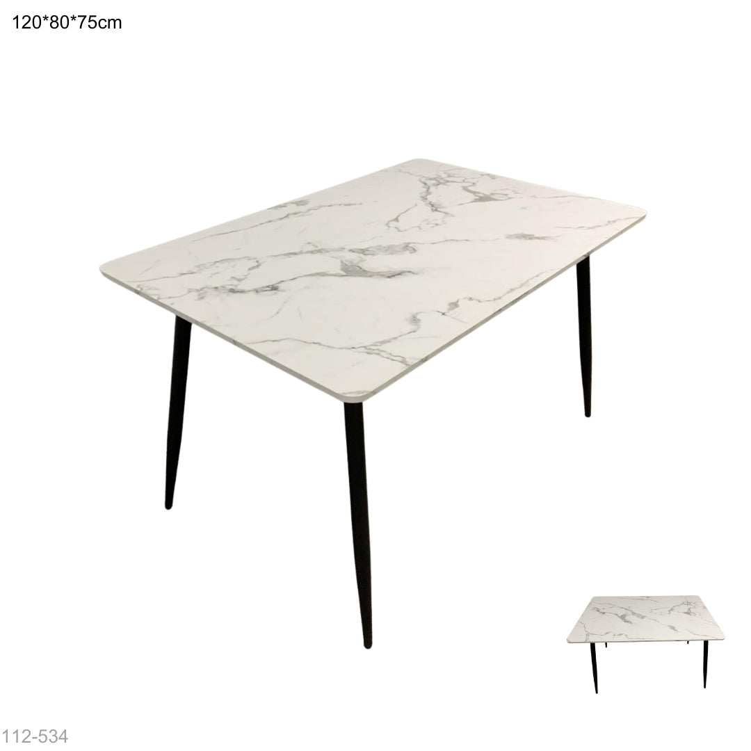 MESA DE COMEDOR BLANCA 120*80*73CM