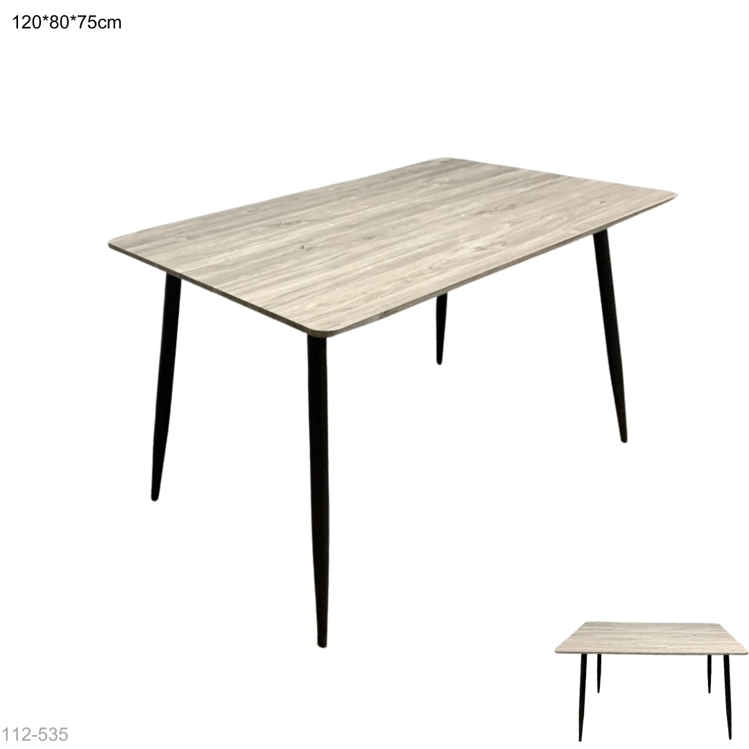 MESA DE COMEDOR GRIS CLARO 120*80*73CM