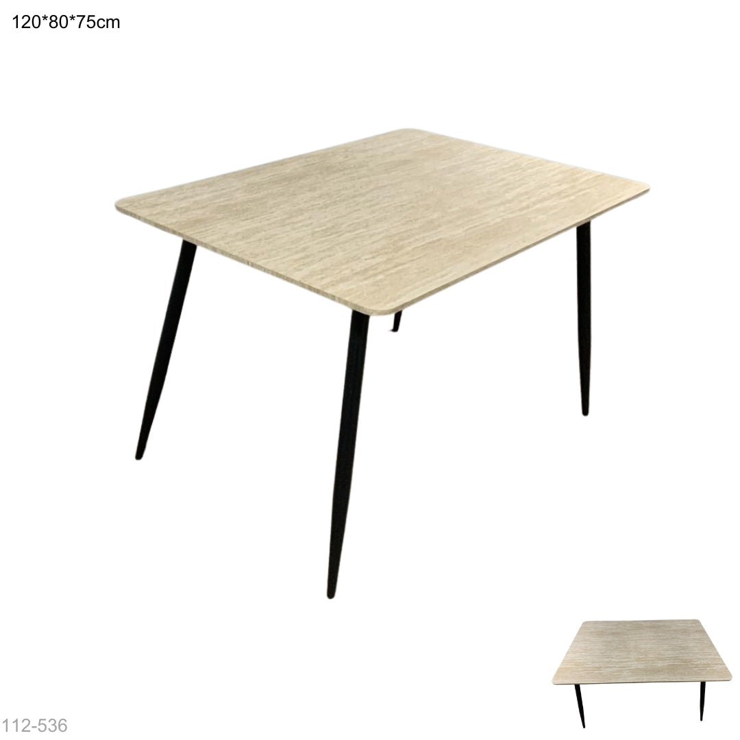 MESA DE COMEDOR BEIGE CLARO 120*80*73CM