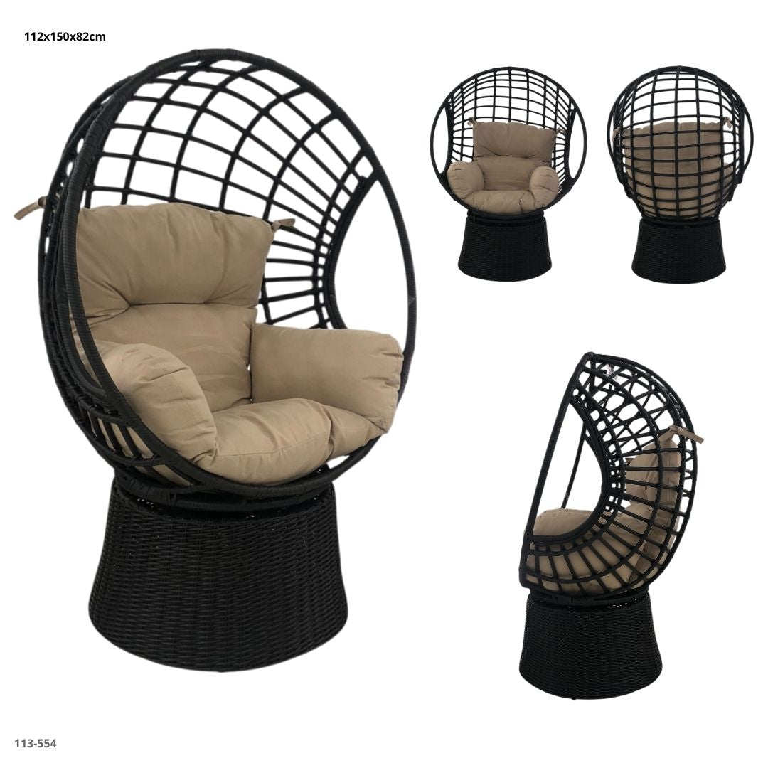 SILLA RATTAN REDONDA GIRATORIA