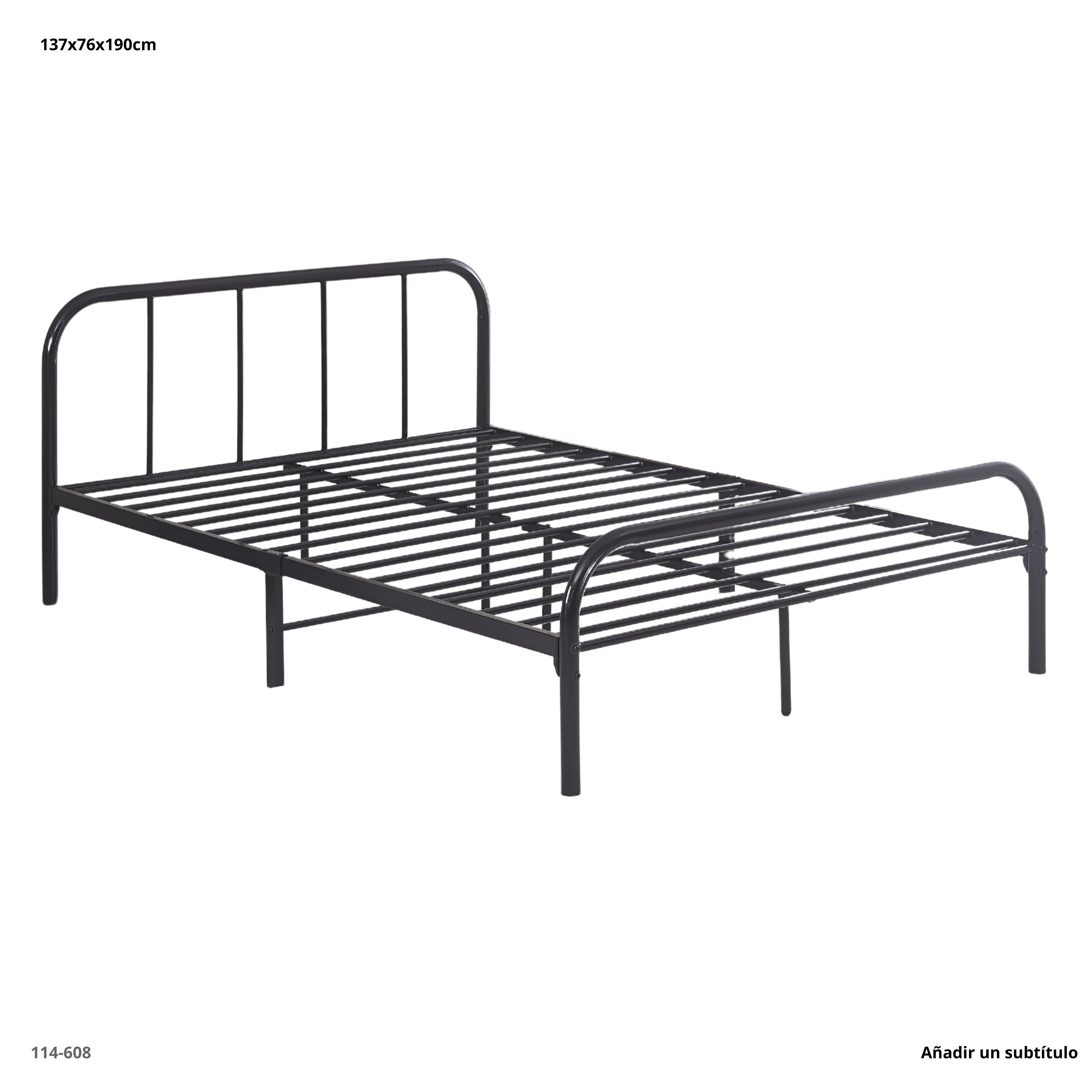 CAMA FULL DE METAL NEGRO