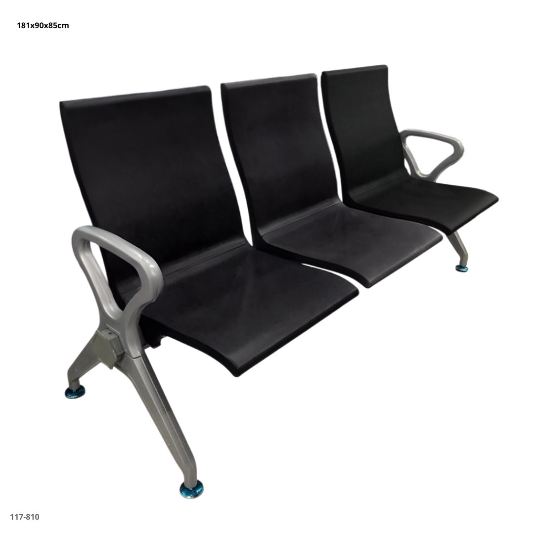 SET 3 SILLAS NEGRAS PLASTICA