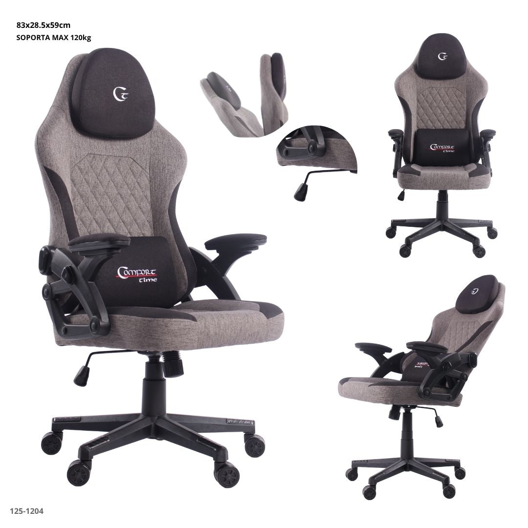 SILLA GAMING GRIS CLARO/NEGRO