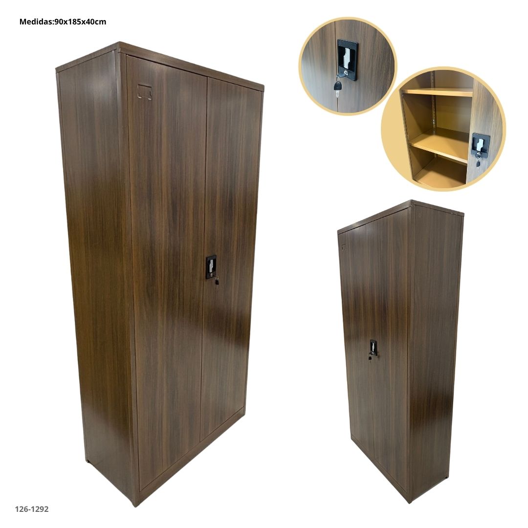 GABINETE METALICO 2 PUERTAS ESTILO MADERA PLEGABLE