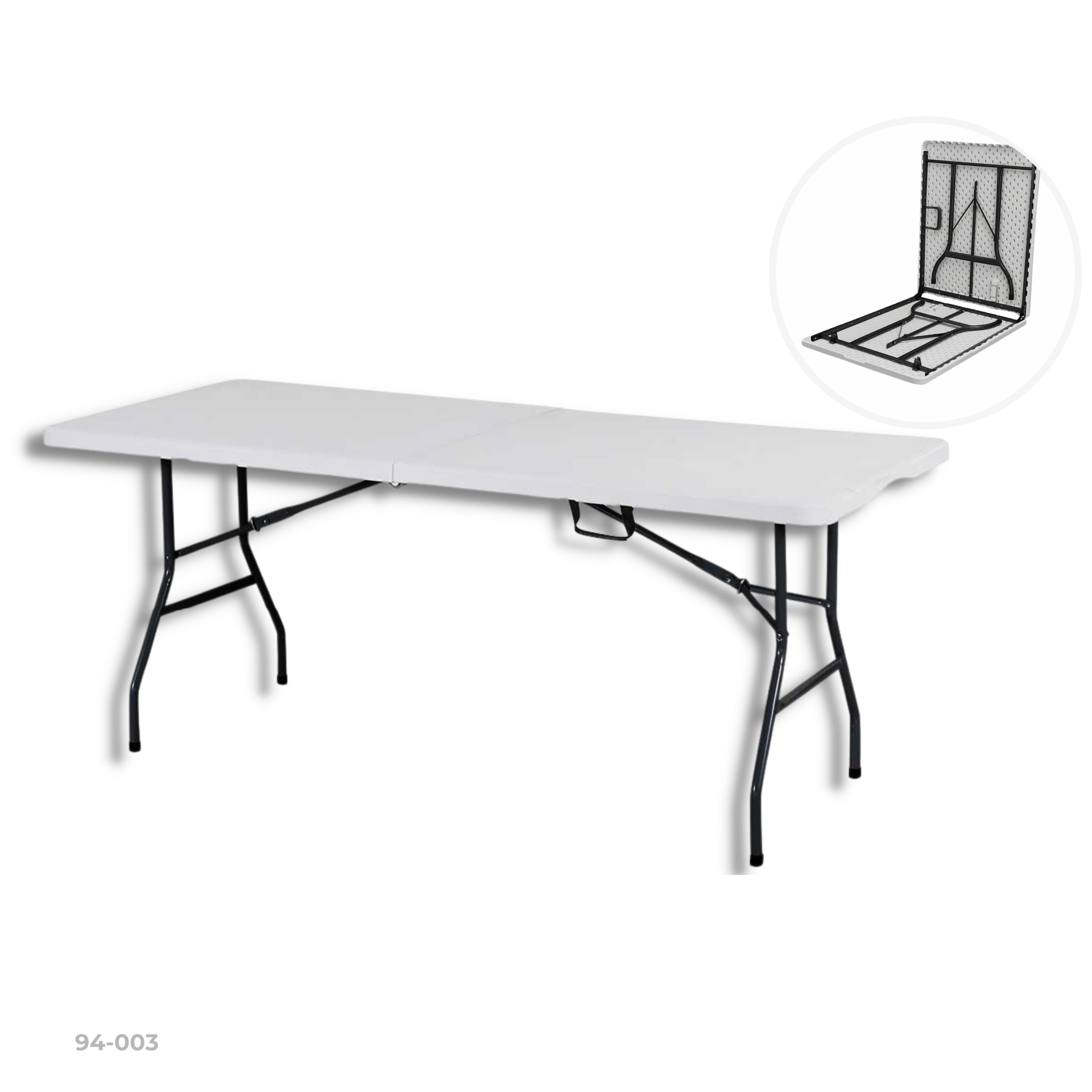 4' WHITE PLASTIC FOLDING TABLE 94-ZK-120