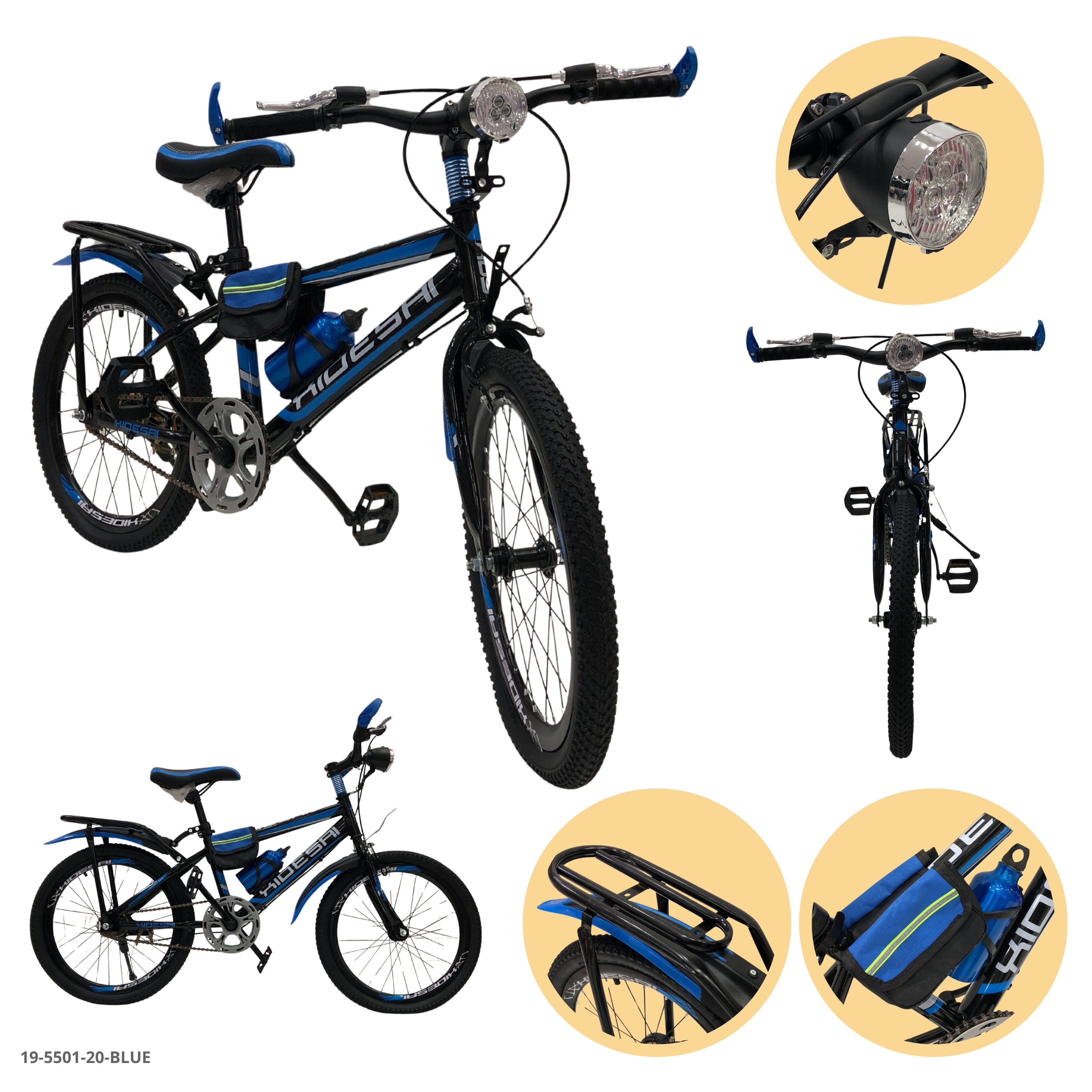 BICICLETA AZUL 20" C/CANASTA Y LAMPARA