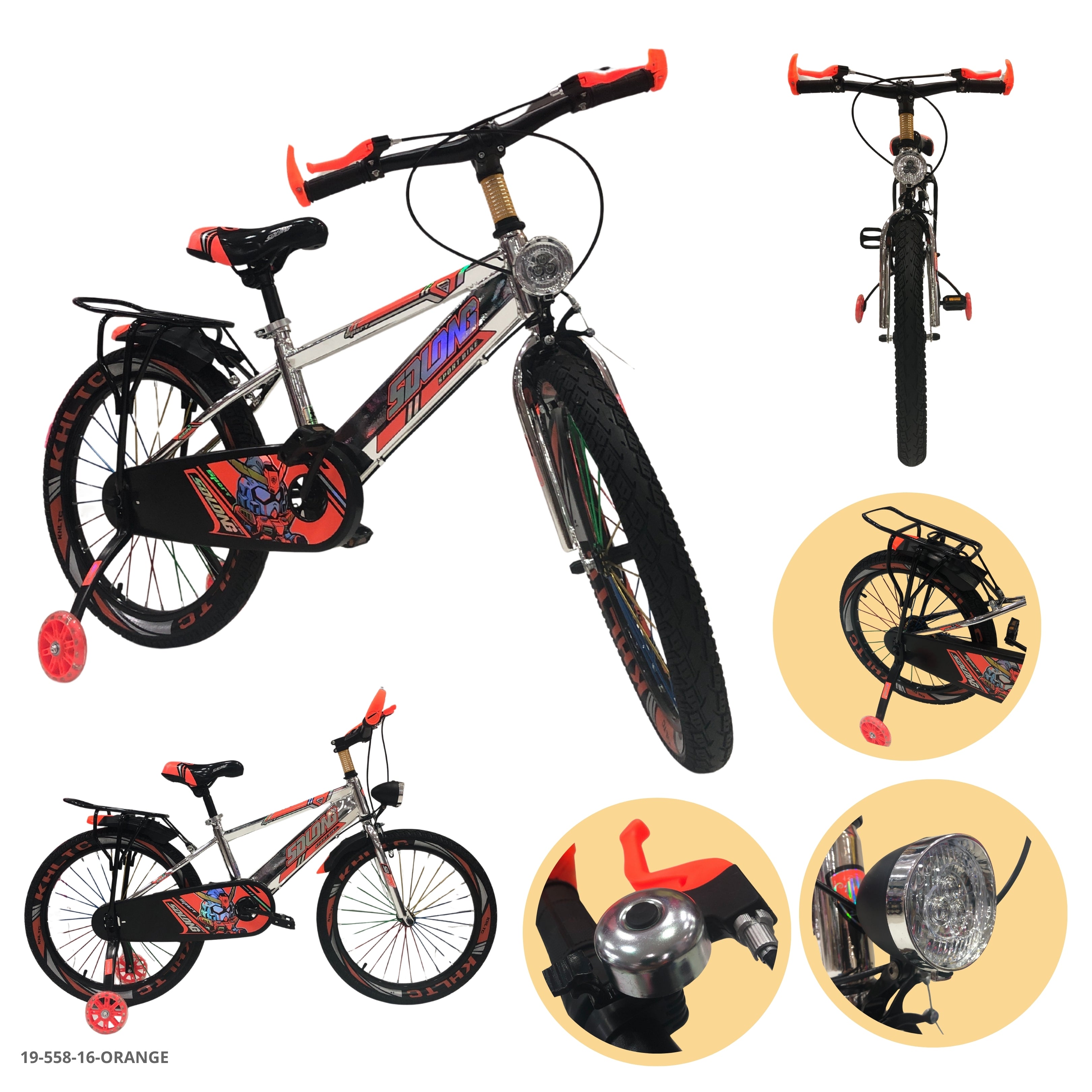 BICICLETA NARANJA 16"