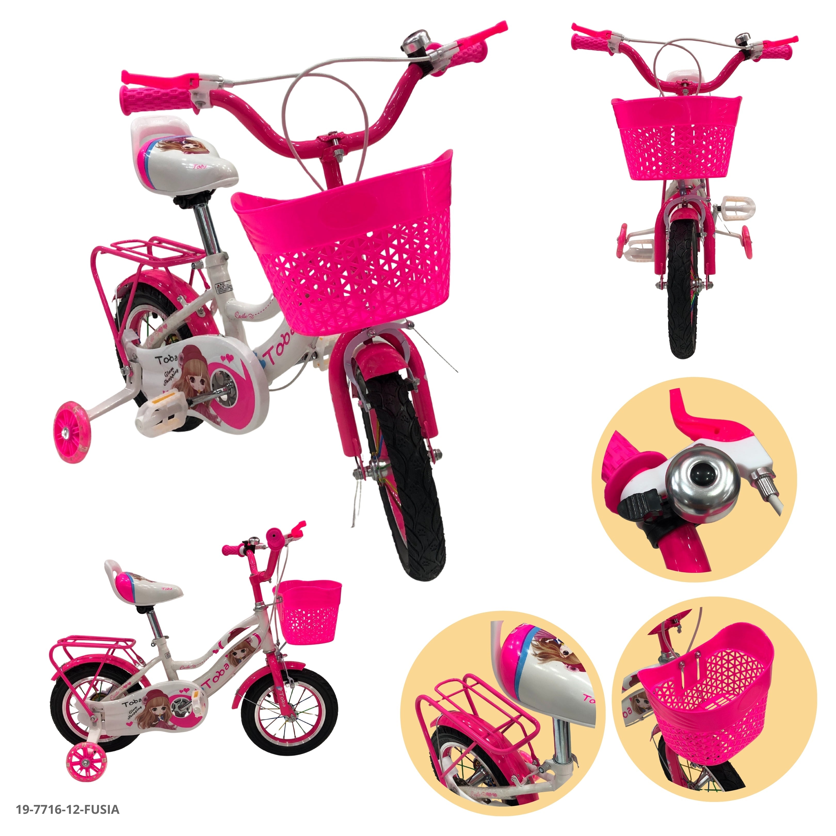 BICICLETA FUSIA 12" C/CANASTA