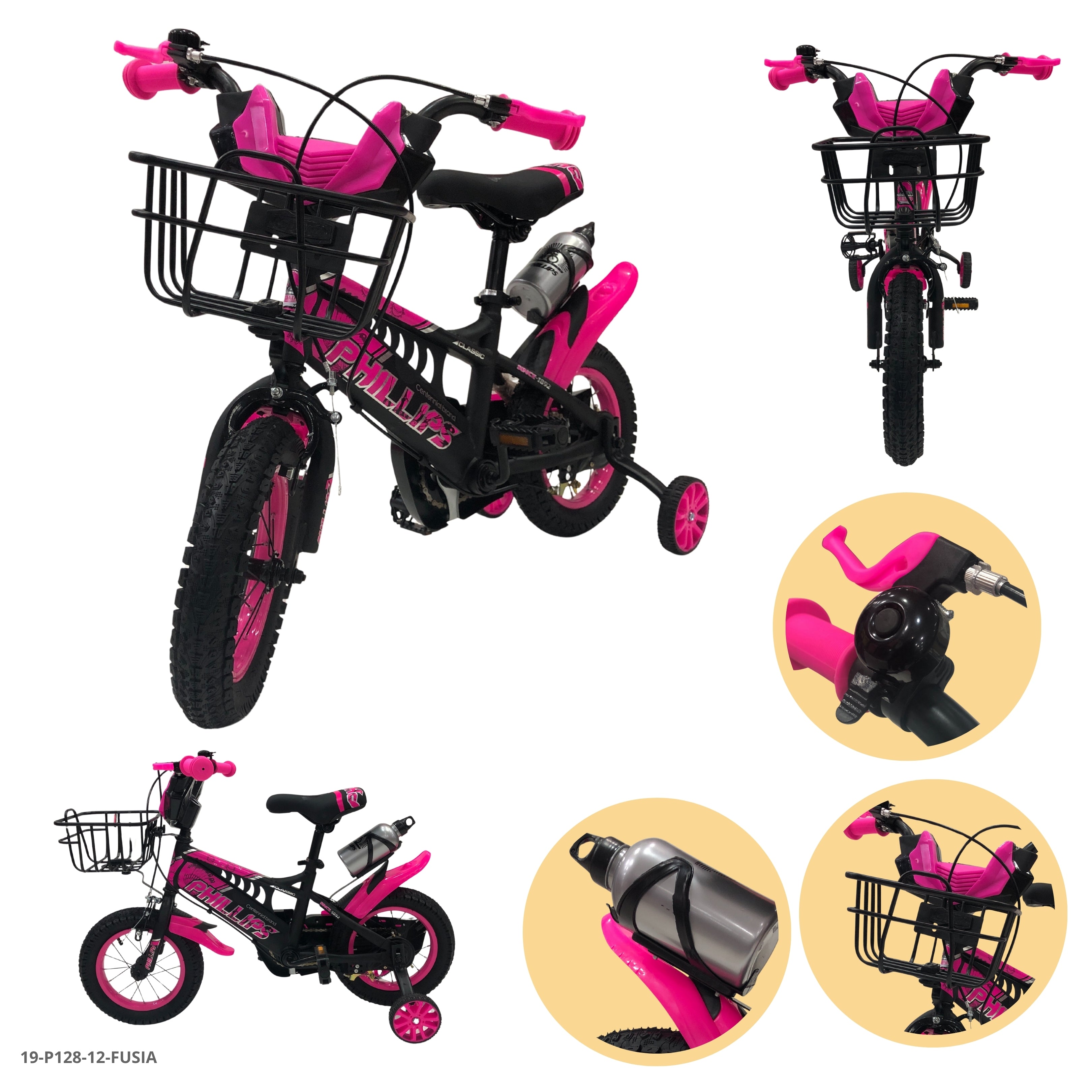 BICICLETA FUSIA 12" C/CANASTA