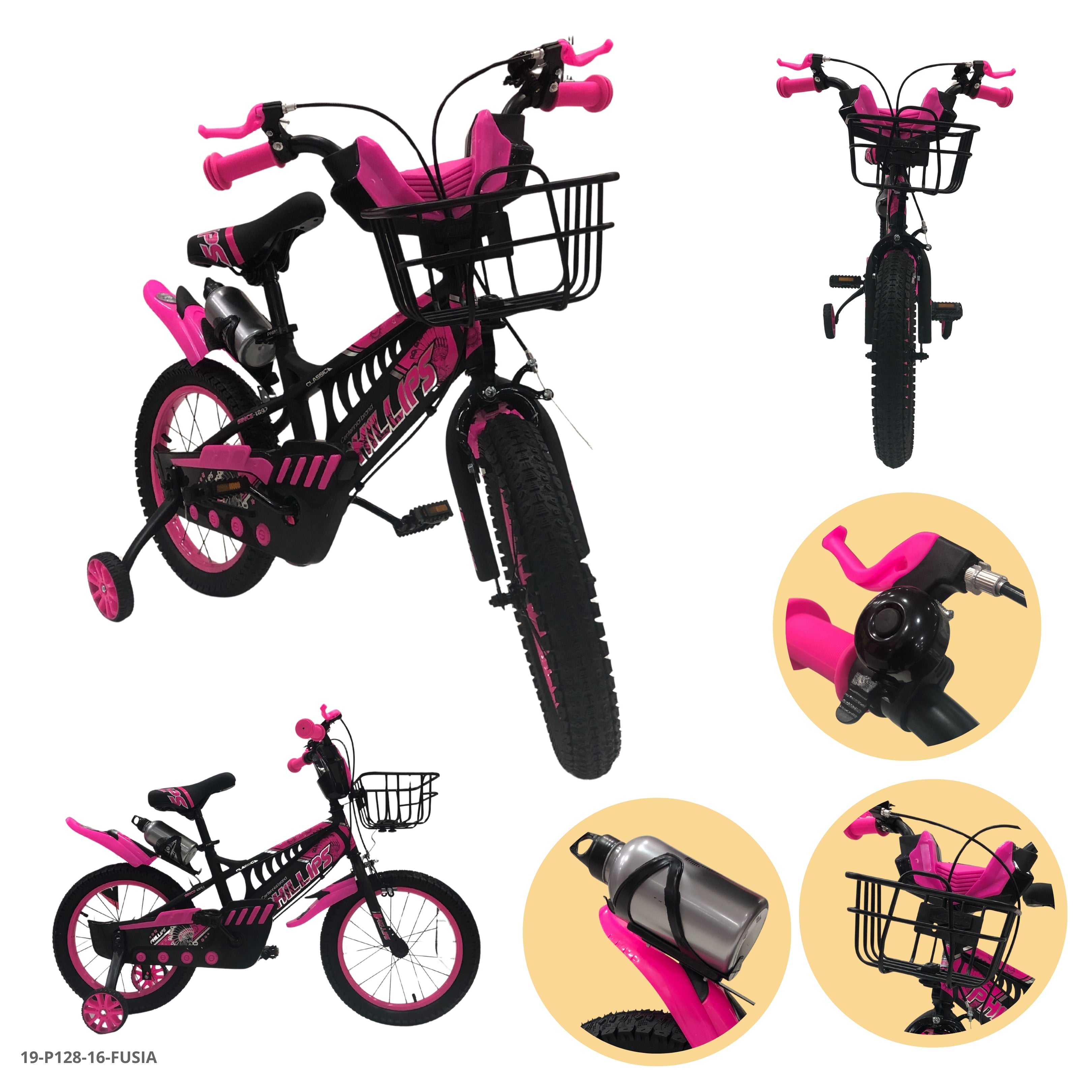 BICICLETA FUSIA 16" C/CANASTA