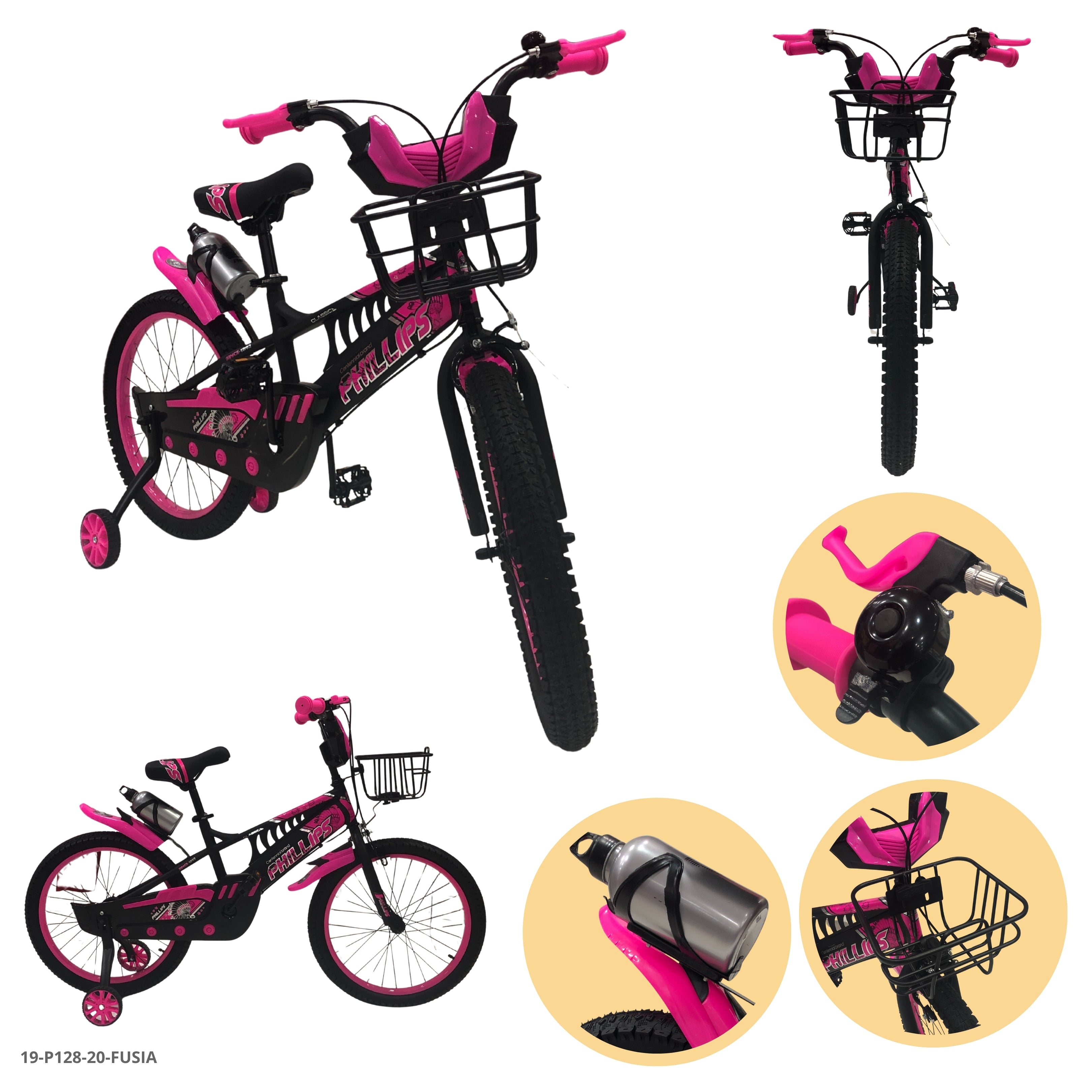 BICICLETA FUSIA 20" C/CANASTA