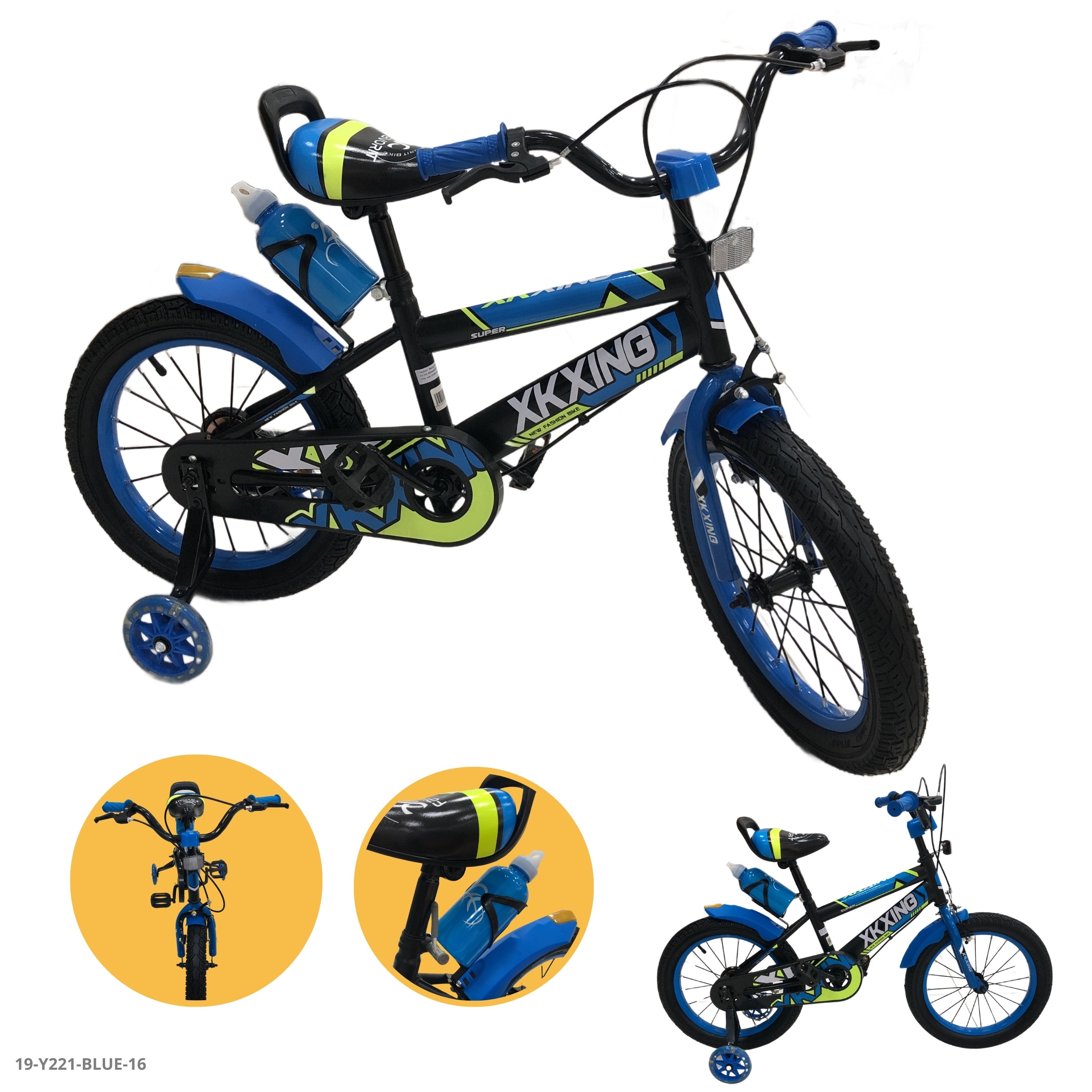 BICICLETA AZUL 16" CON TERMO