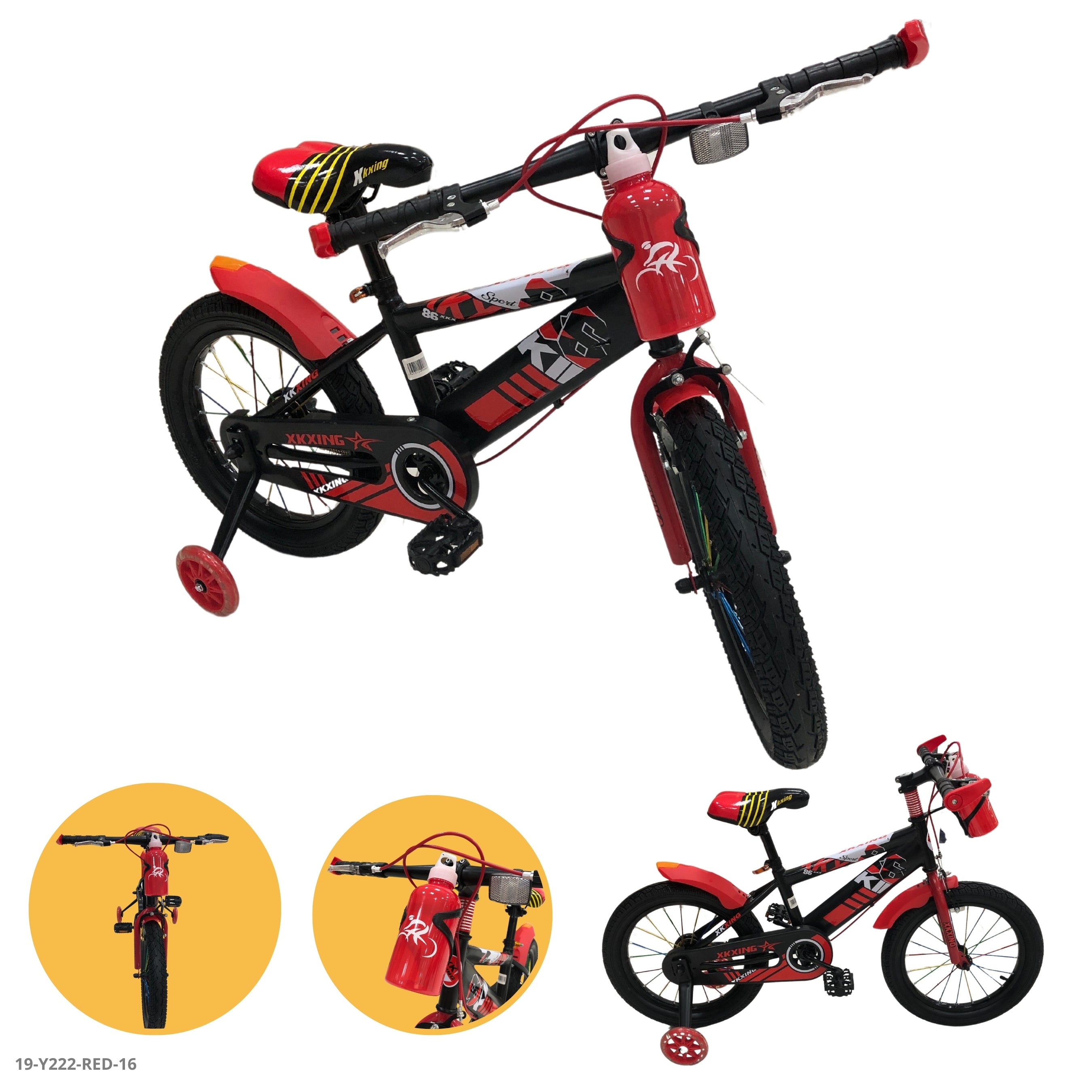 BICICLETA ROJA 16" CON TERMO