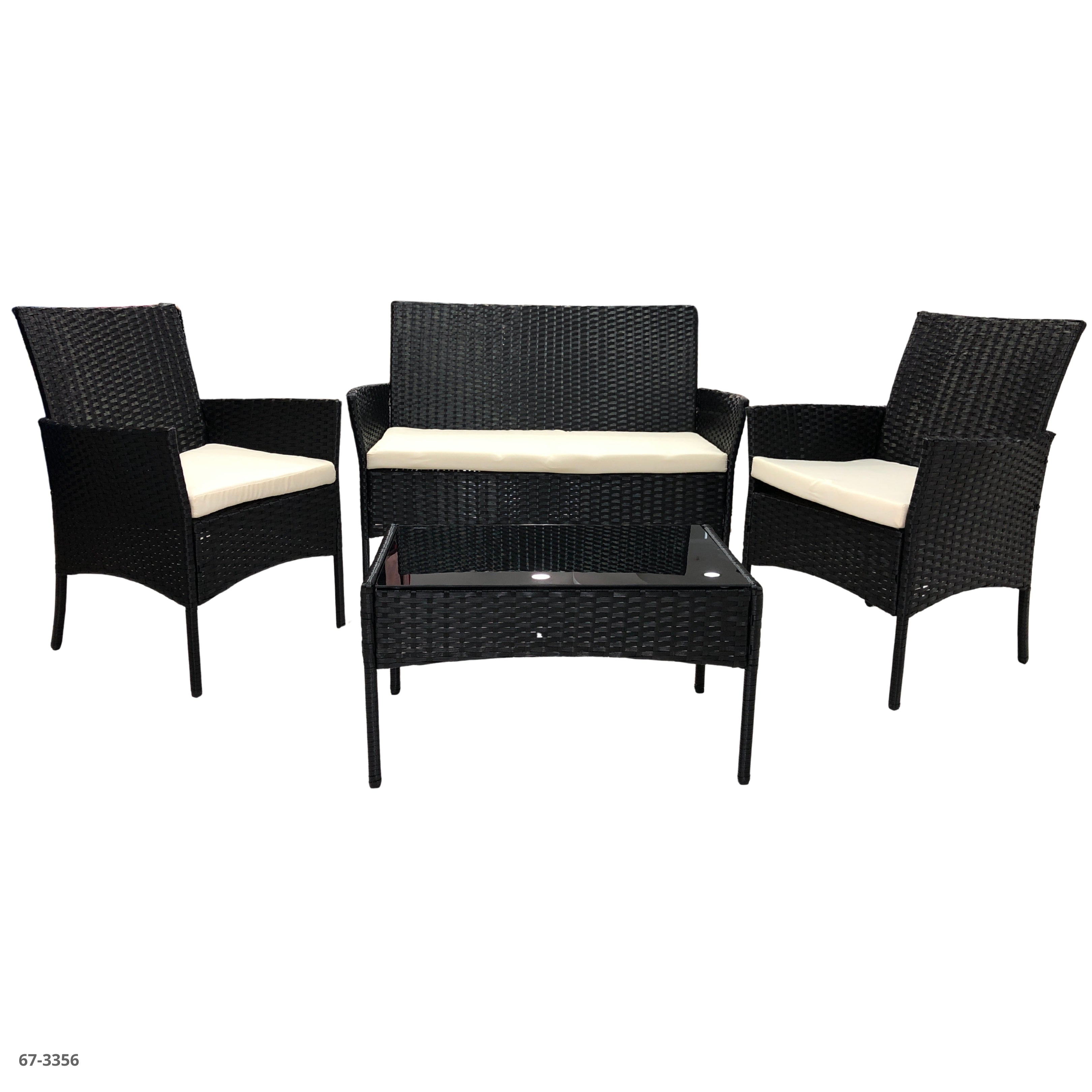 JUEGO DE SOFA 4PZAS NEGRO