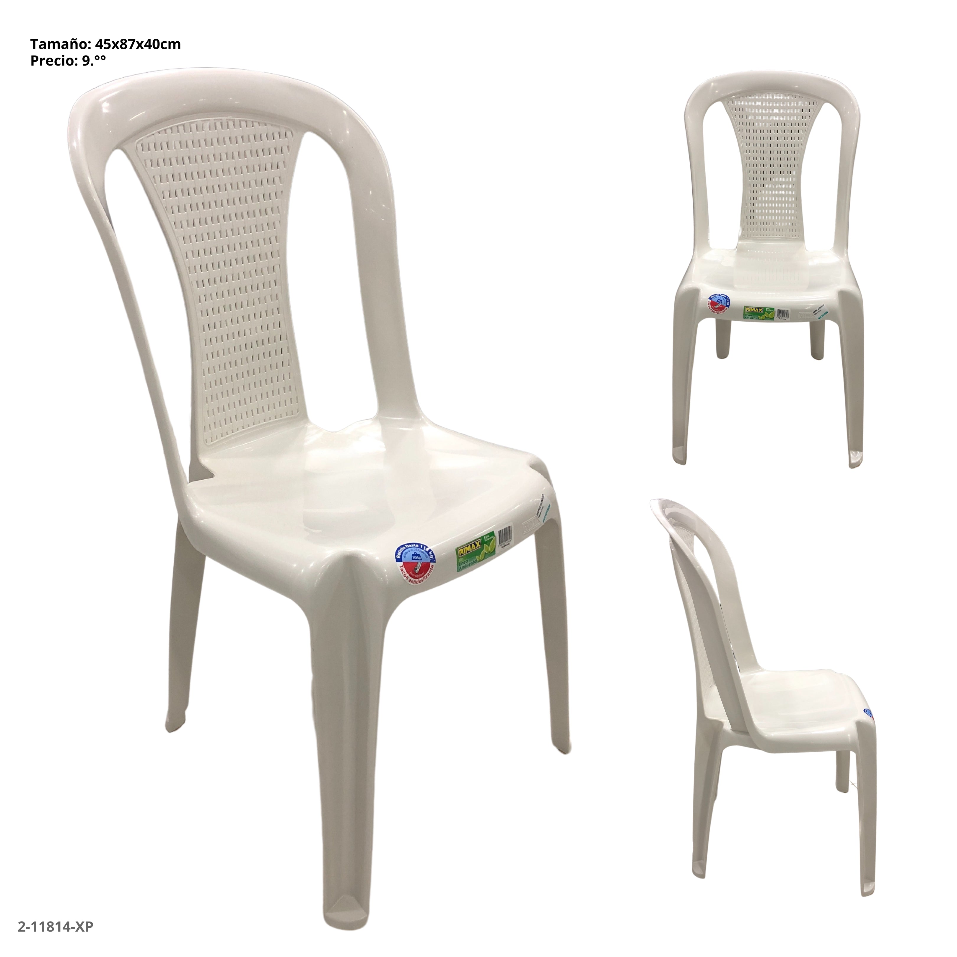 SILLA SAMBA RECICLADA BLANCA
