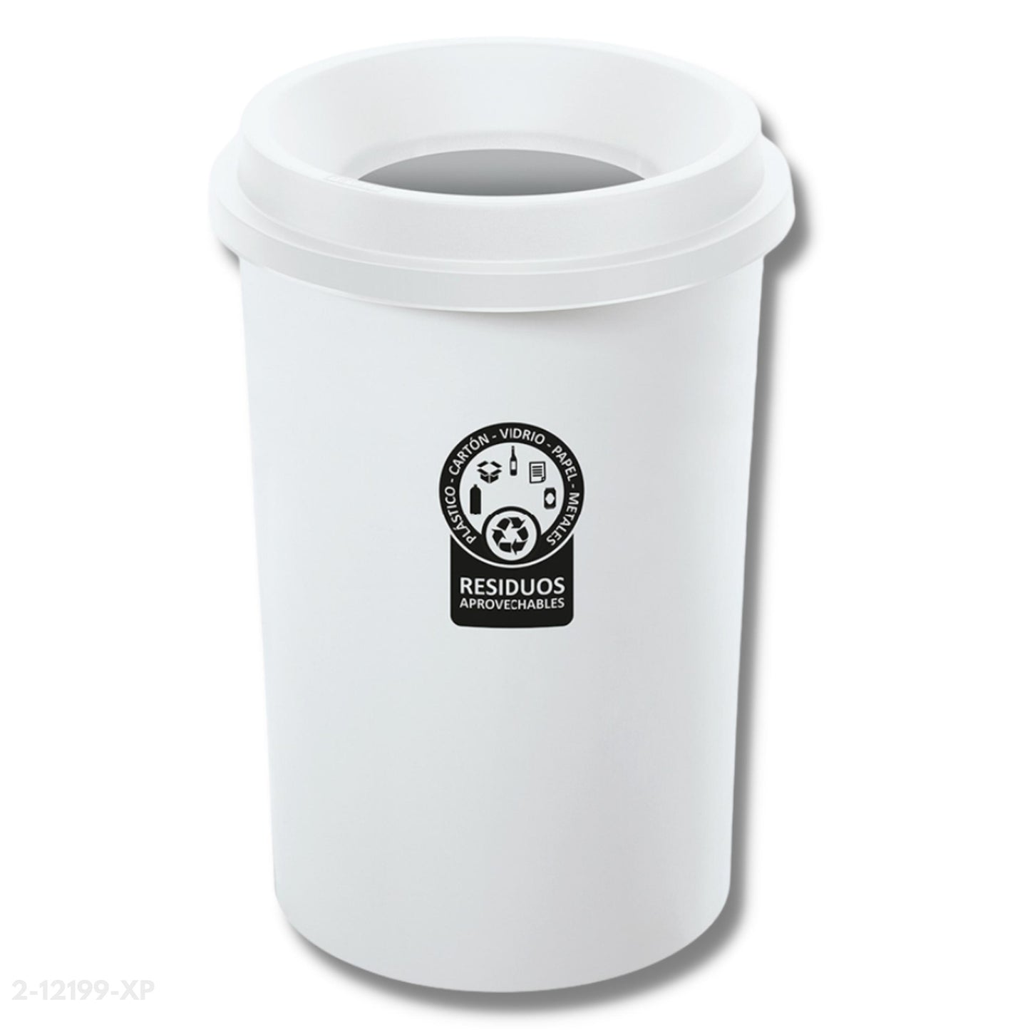 PAPELERA EVO 50L BLANCO APROVECHABLE