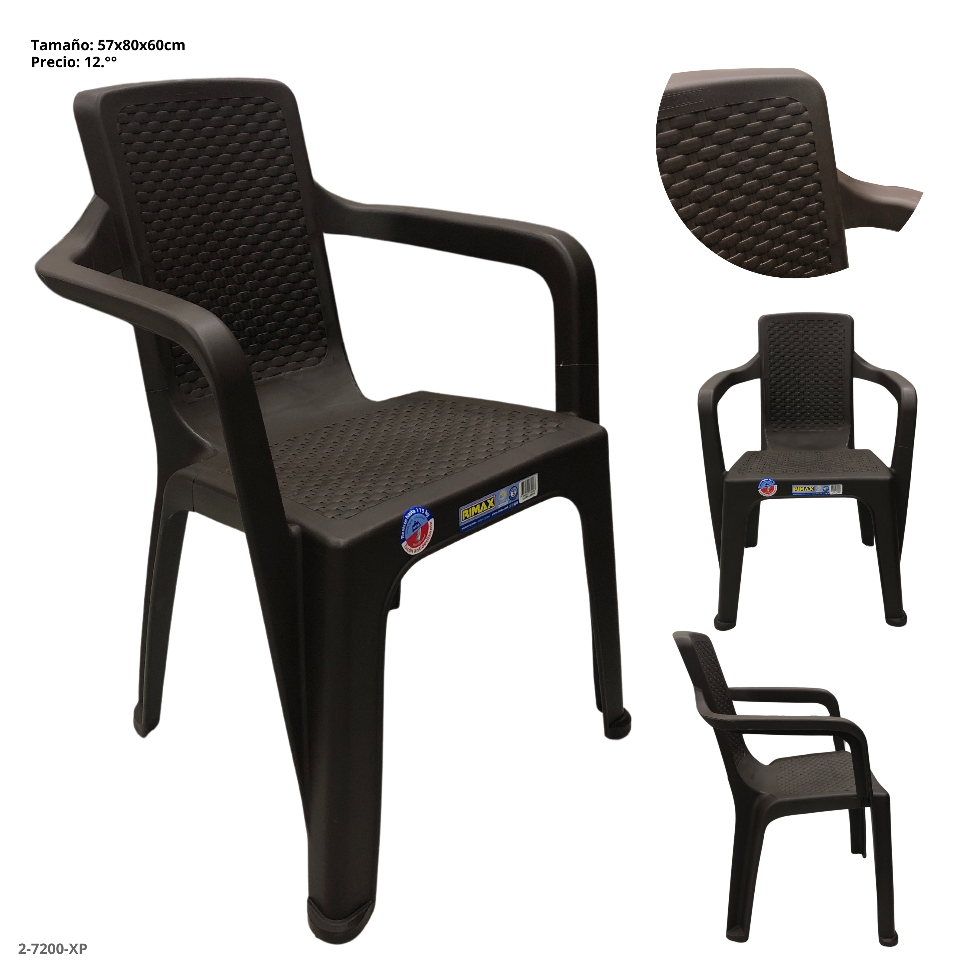 SILLA ETERNA CON BRAZOS WENGUE