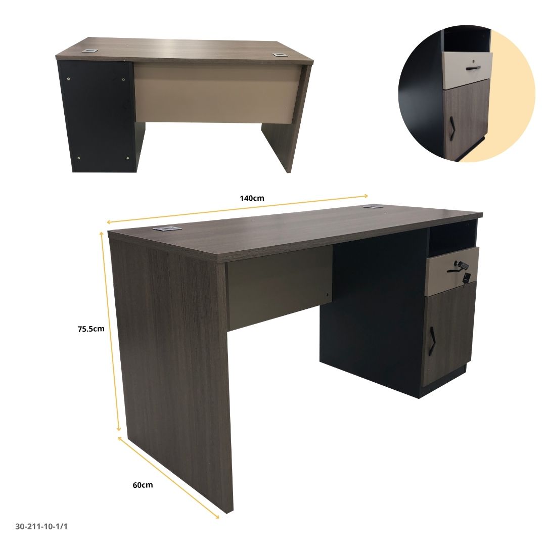 ESCRITORIO 140*60*75CM CON GABINETE