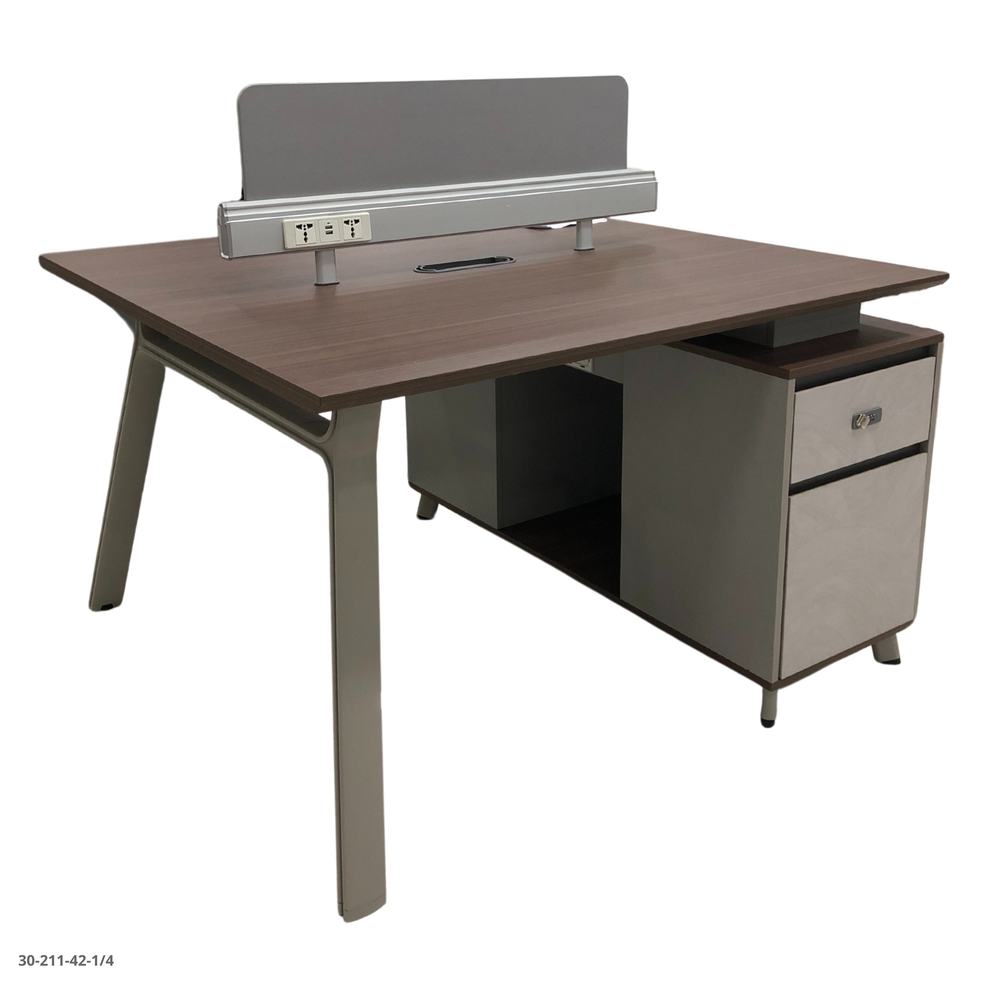 ESTACION DE TRABAJO DE 2 PUESTO CON 2 GABINETE