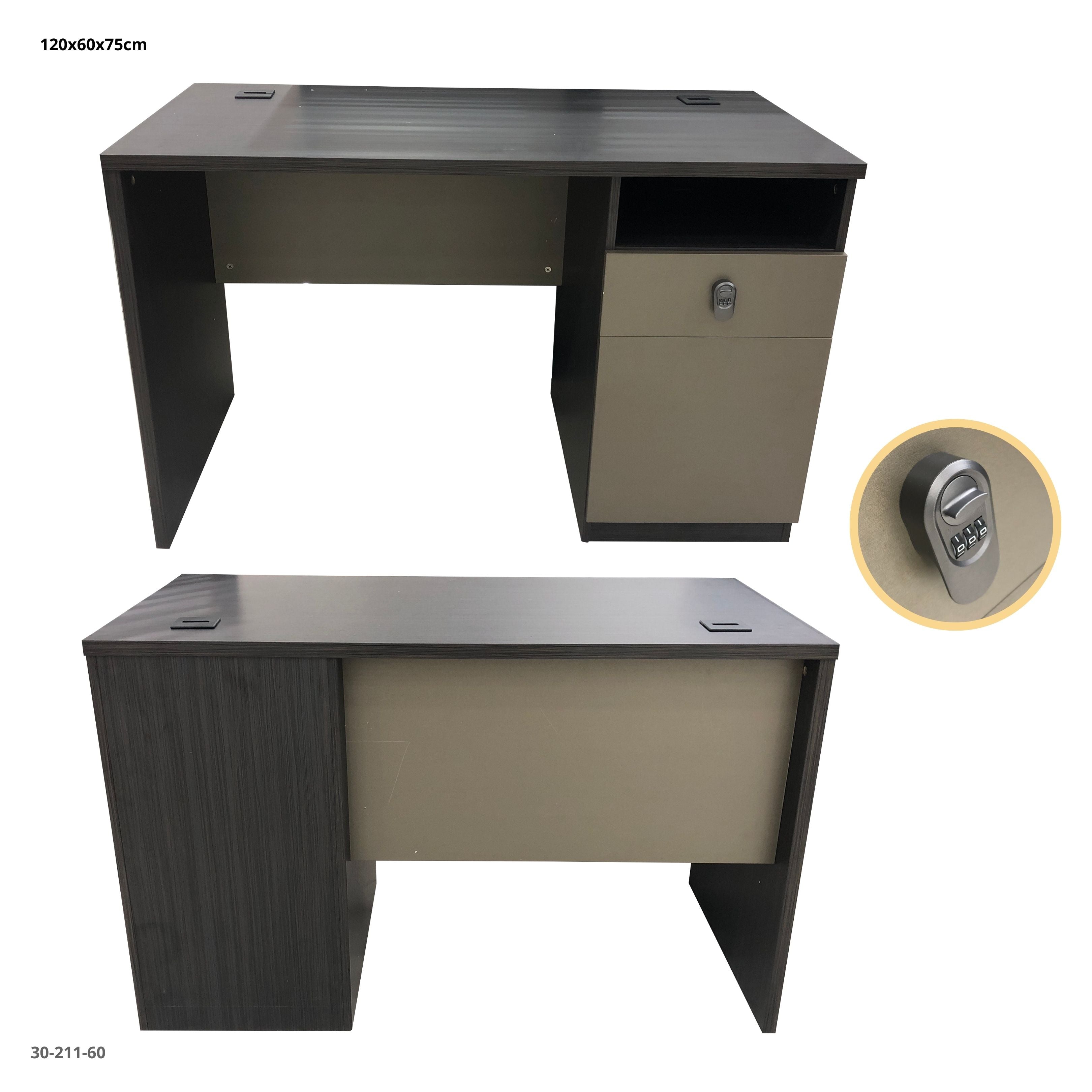 ESCRITORIO 120*60*75CM CON GABINETE