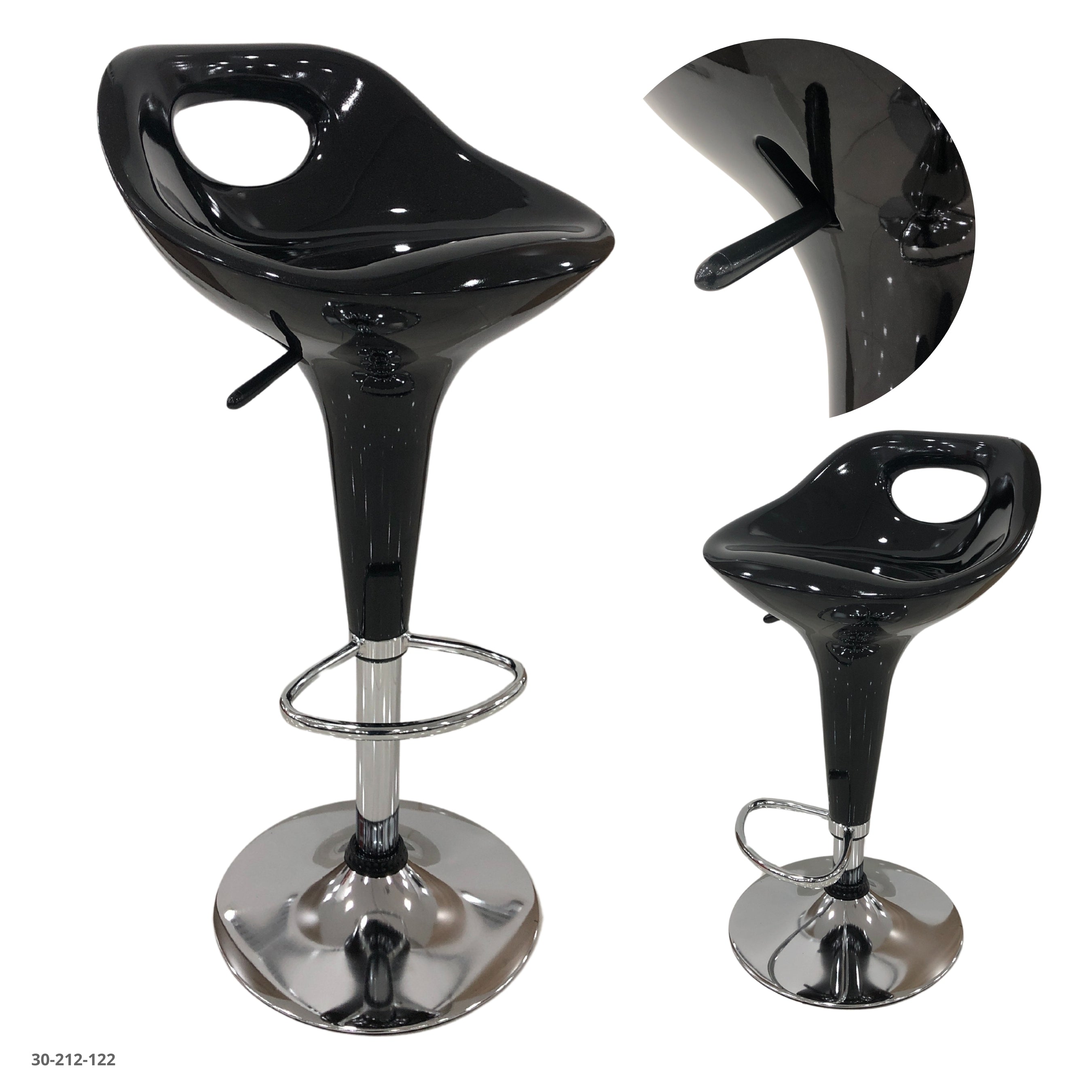 SILLA DE BAR ACRILICO NEGRO