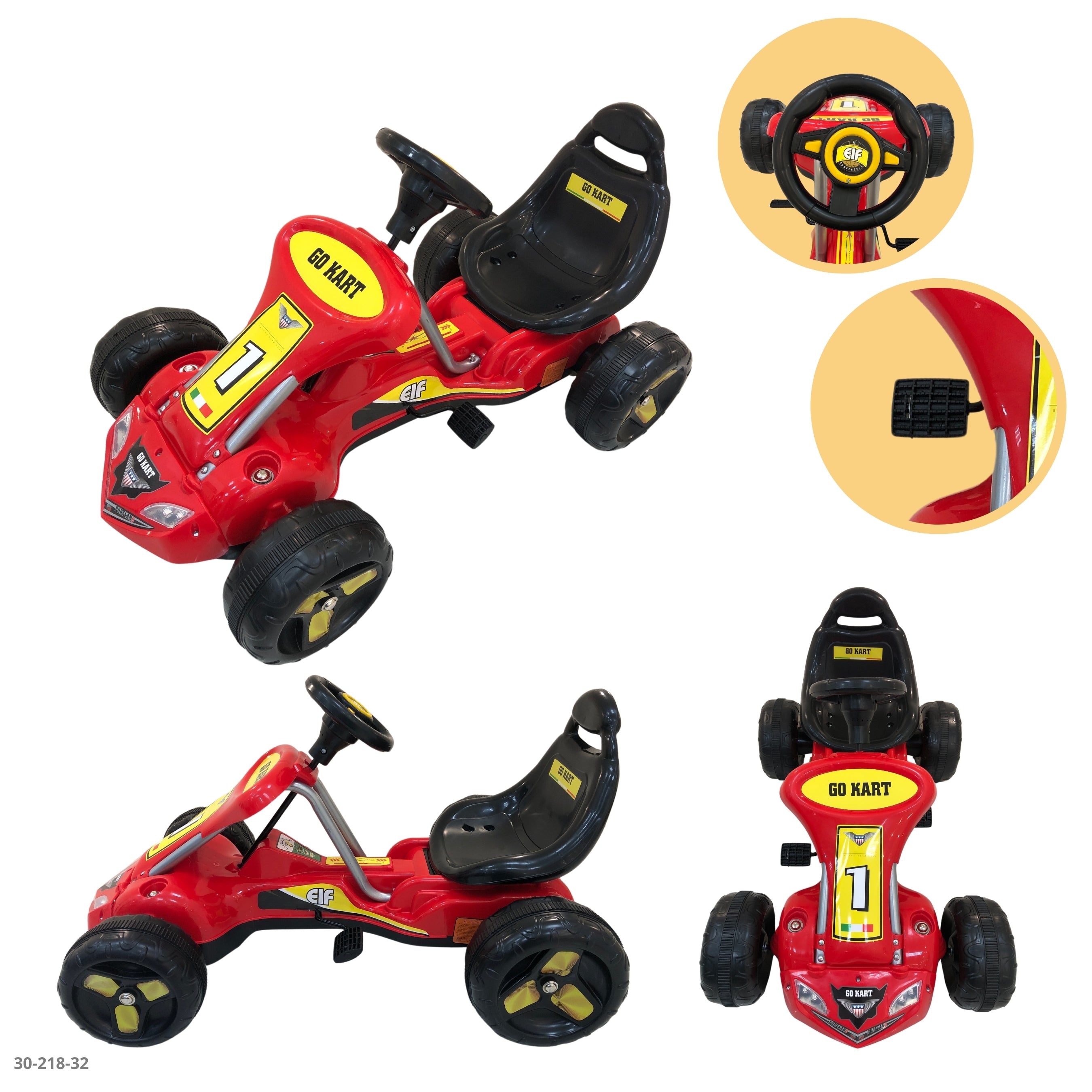 GOKART DE PEDAL ROJO
