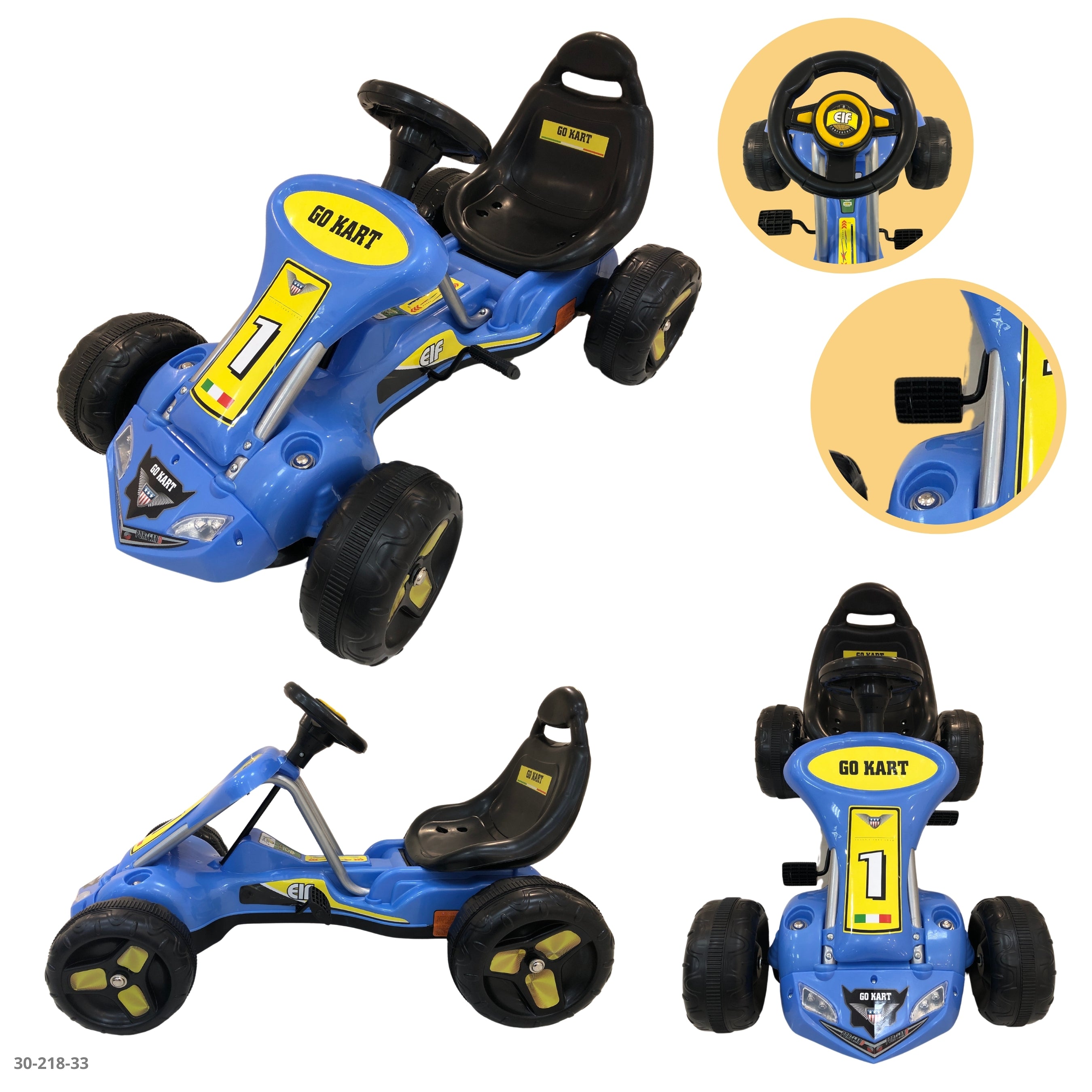 GOKART DE PEDAL AZUL
