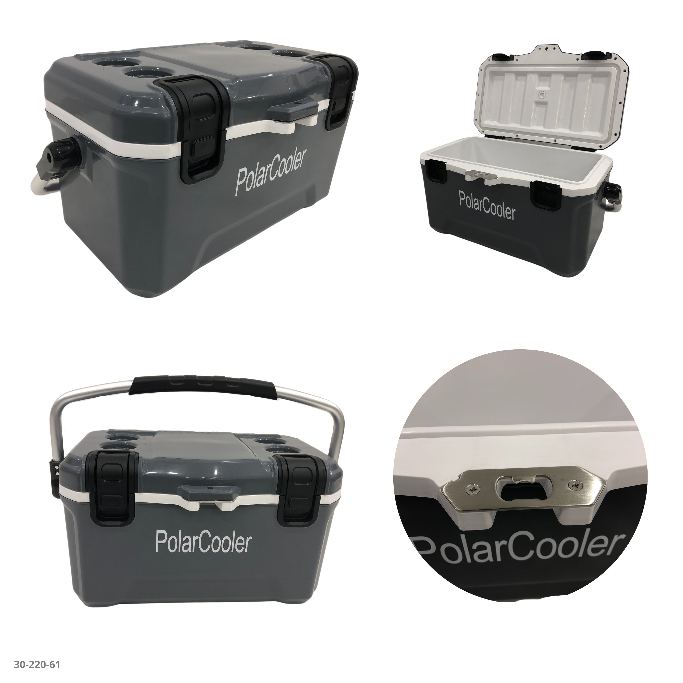 HIELERA GRIS OSCURO 32L