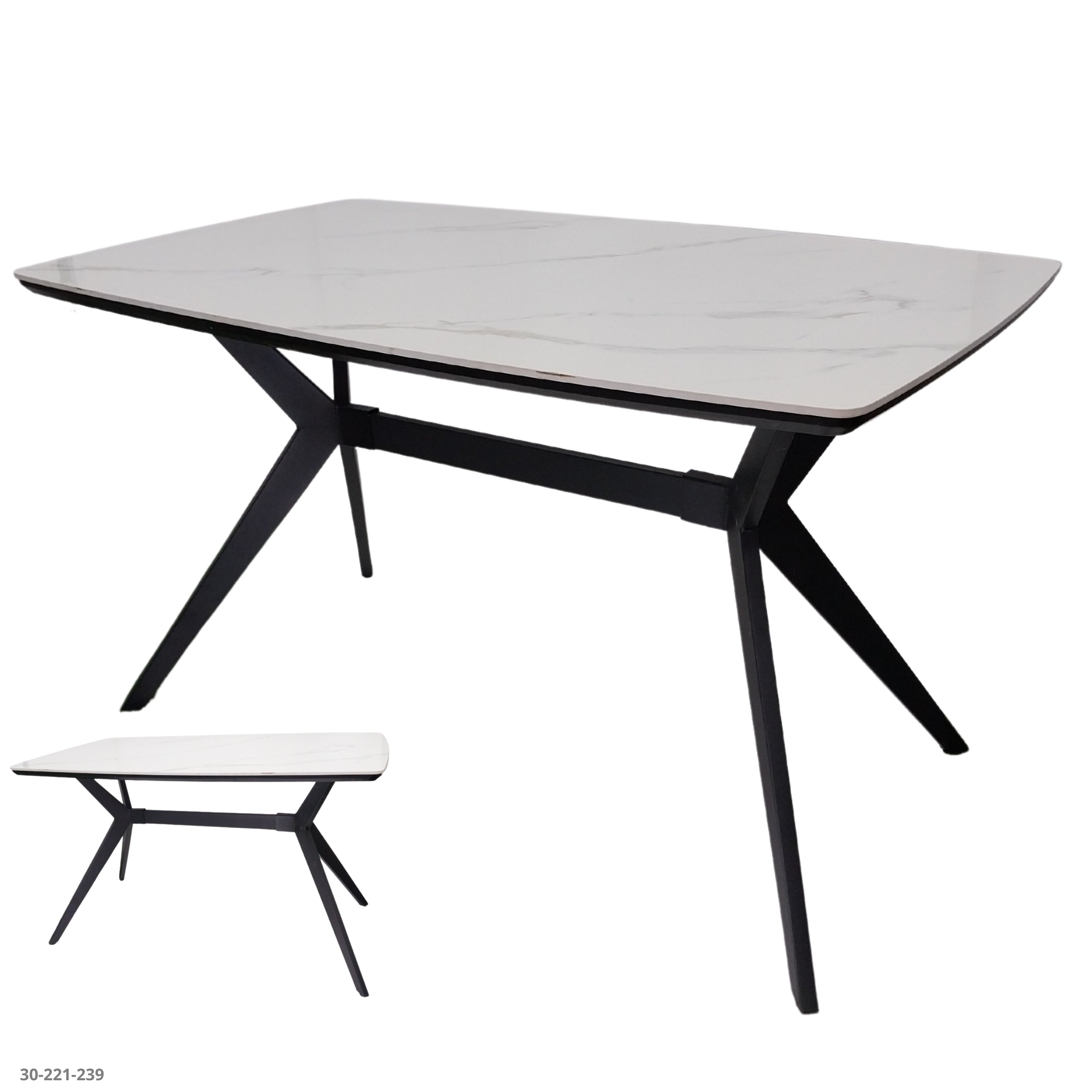 MESA DE COMEDOR CON MARMOL BLANCO