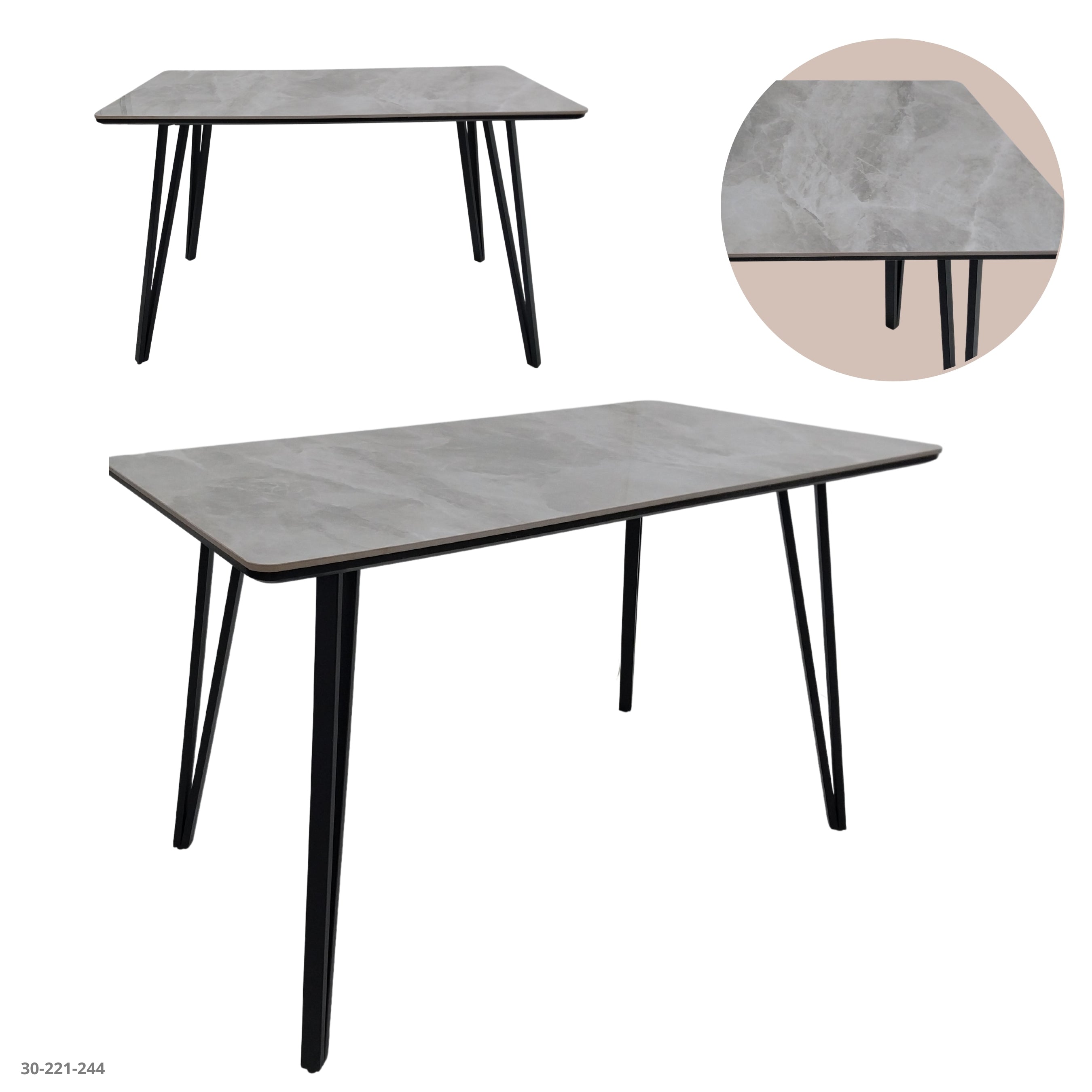 MESA (EMPQ 2 BLT) DE MARMOL NEGRO