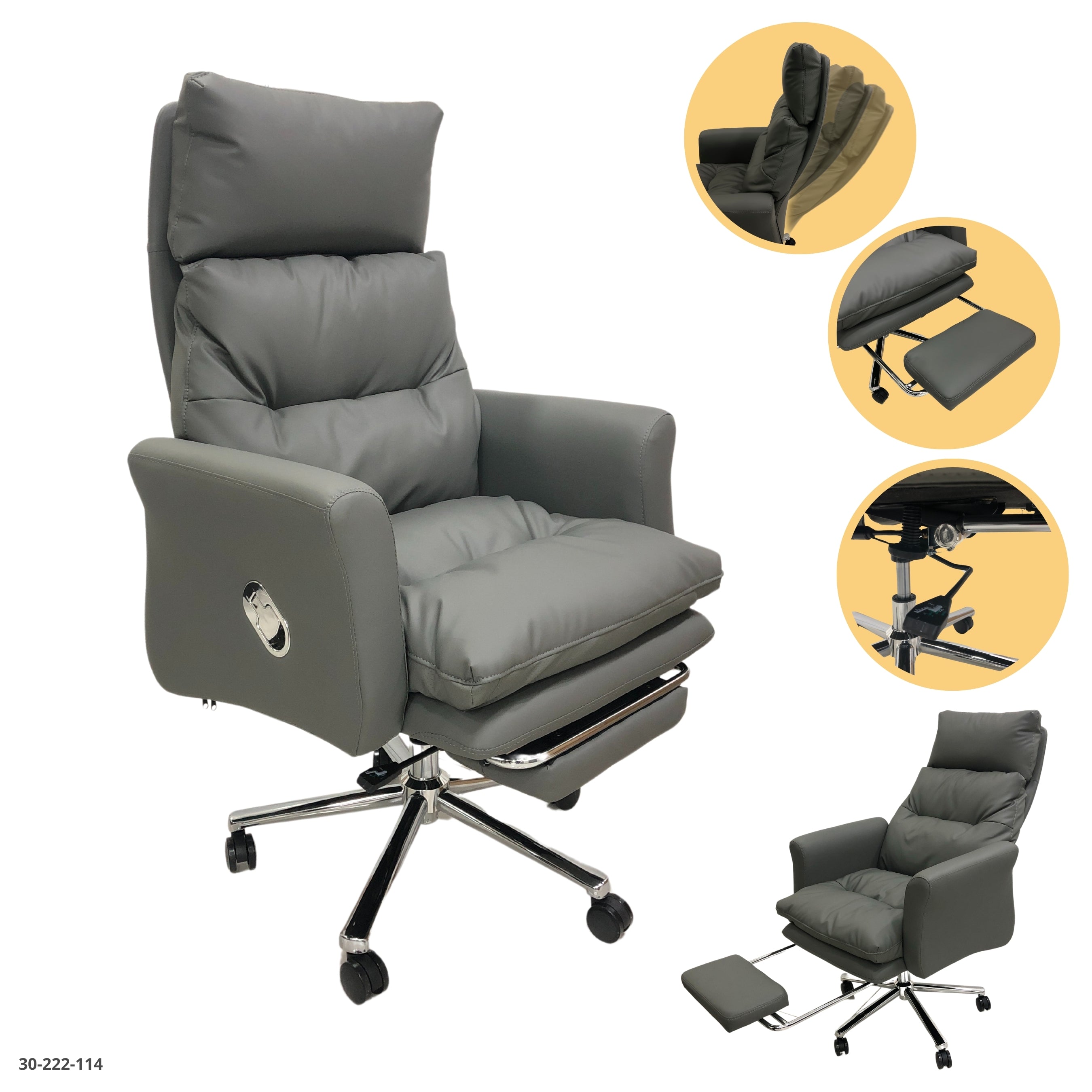 SILLA DE OFICINA GRIS