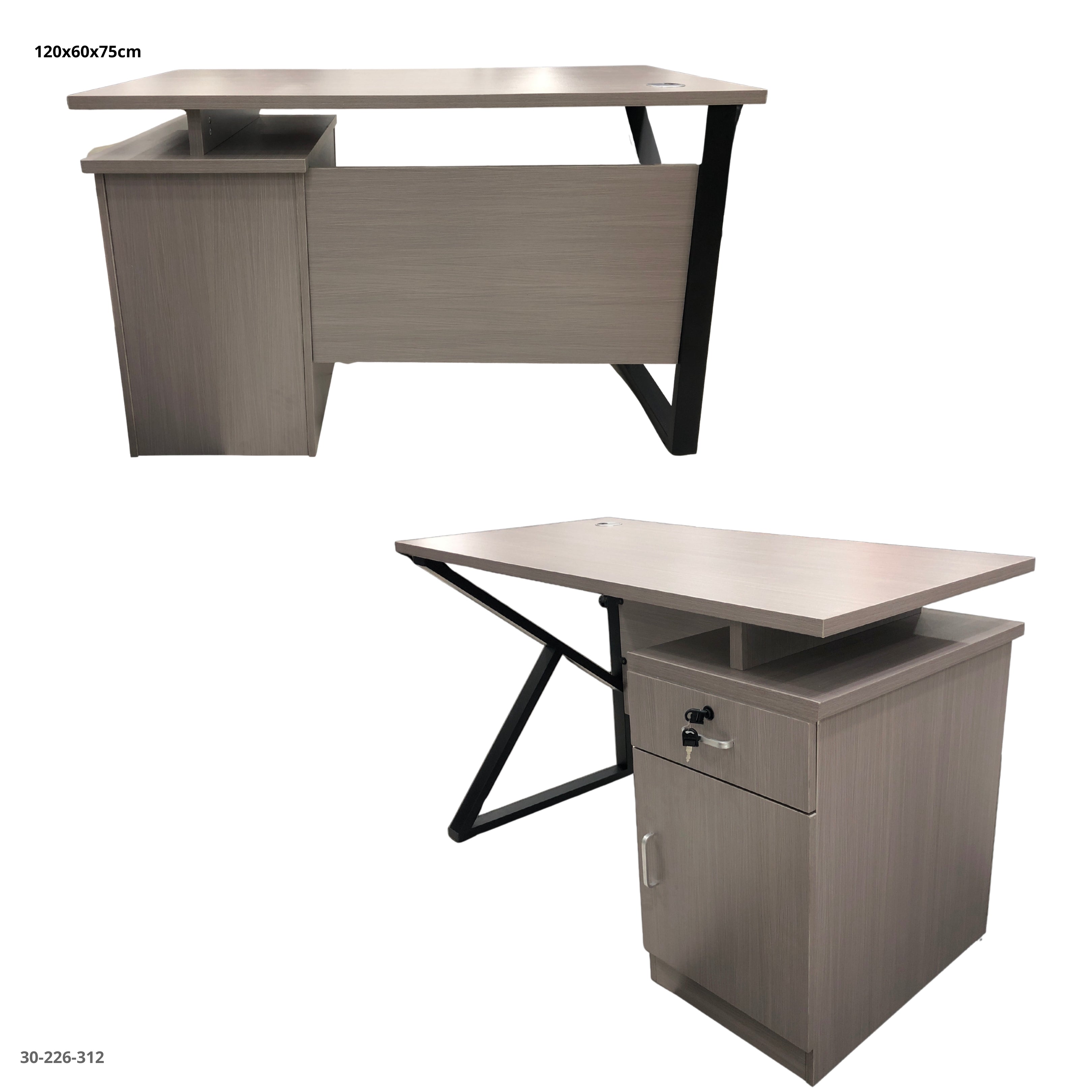 ESCRITORIO DE OFICINA 120*60*75 C/GABINETE