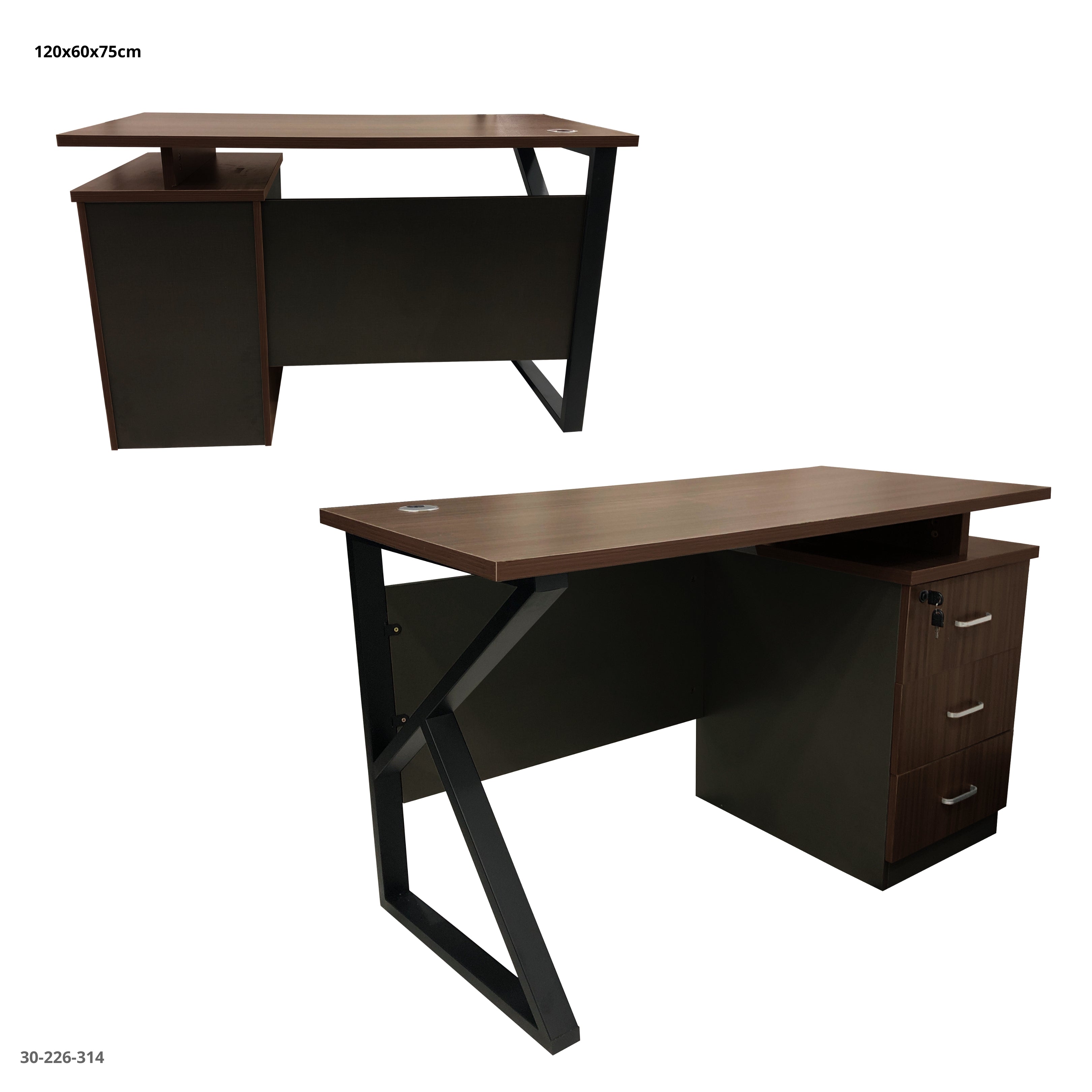 ESCRITORIO DE OFICINA 120*60*75 C/GABINETE 1