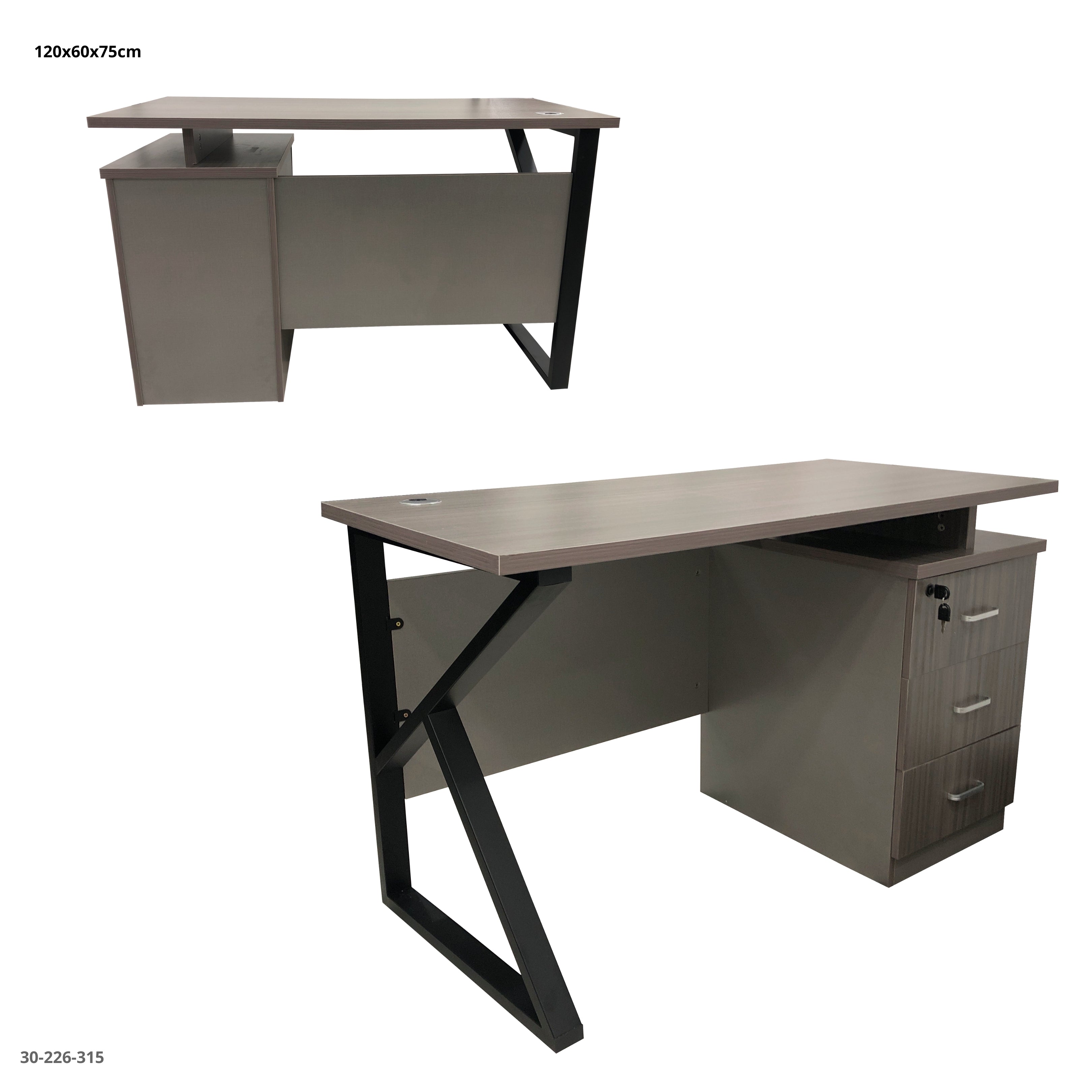 ESCRITORIO DE OFICINA 120*60*75 C/GABINETE 1