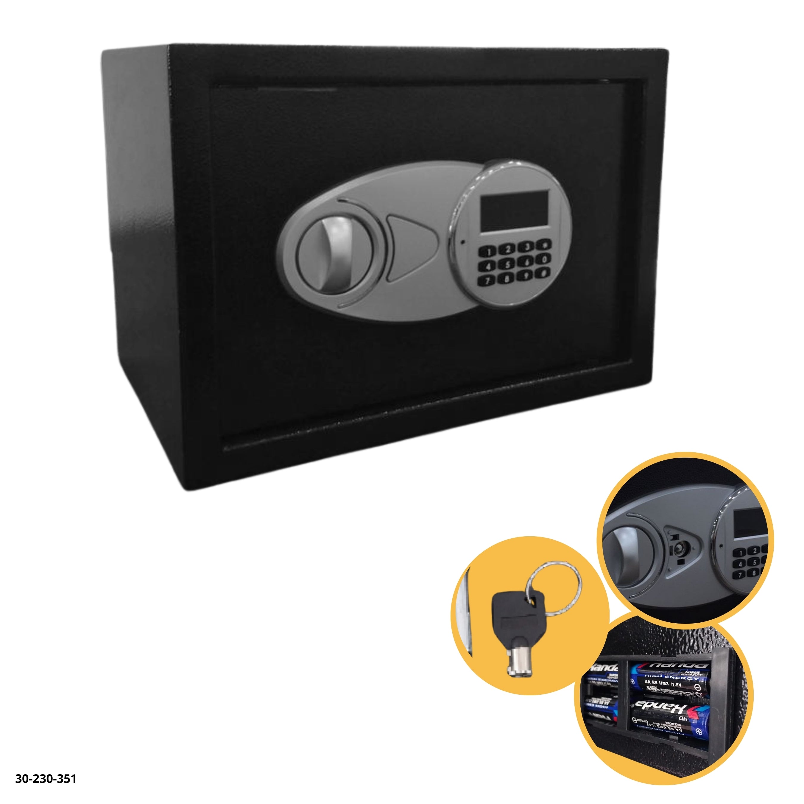 CAJA FUERTE NEGRA W35*H25*D25