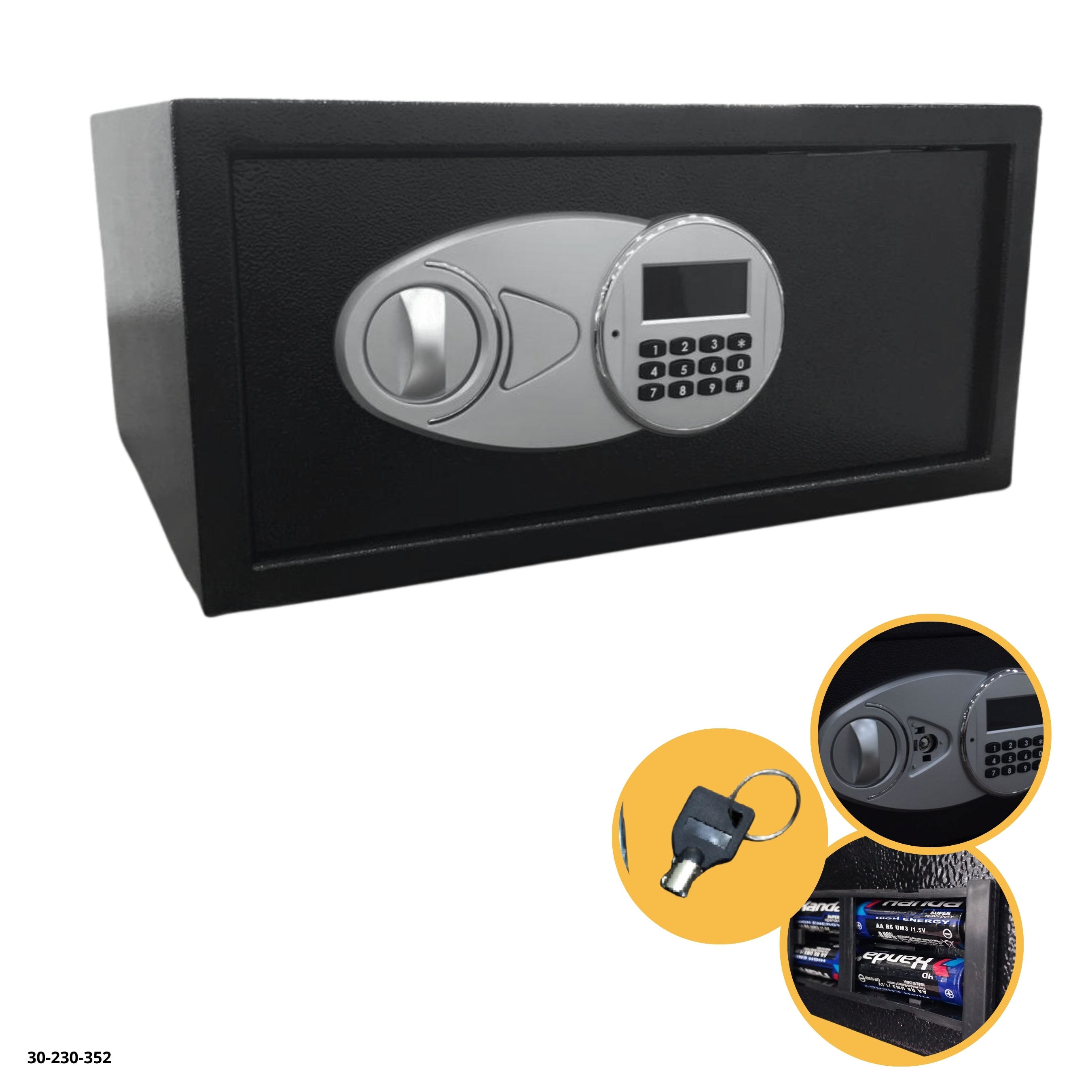 CAJA FUERTE NEGRA W42*H20*D37