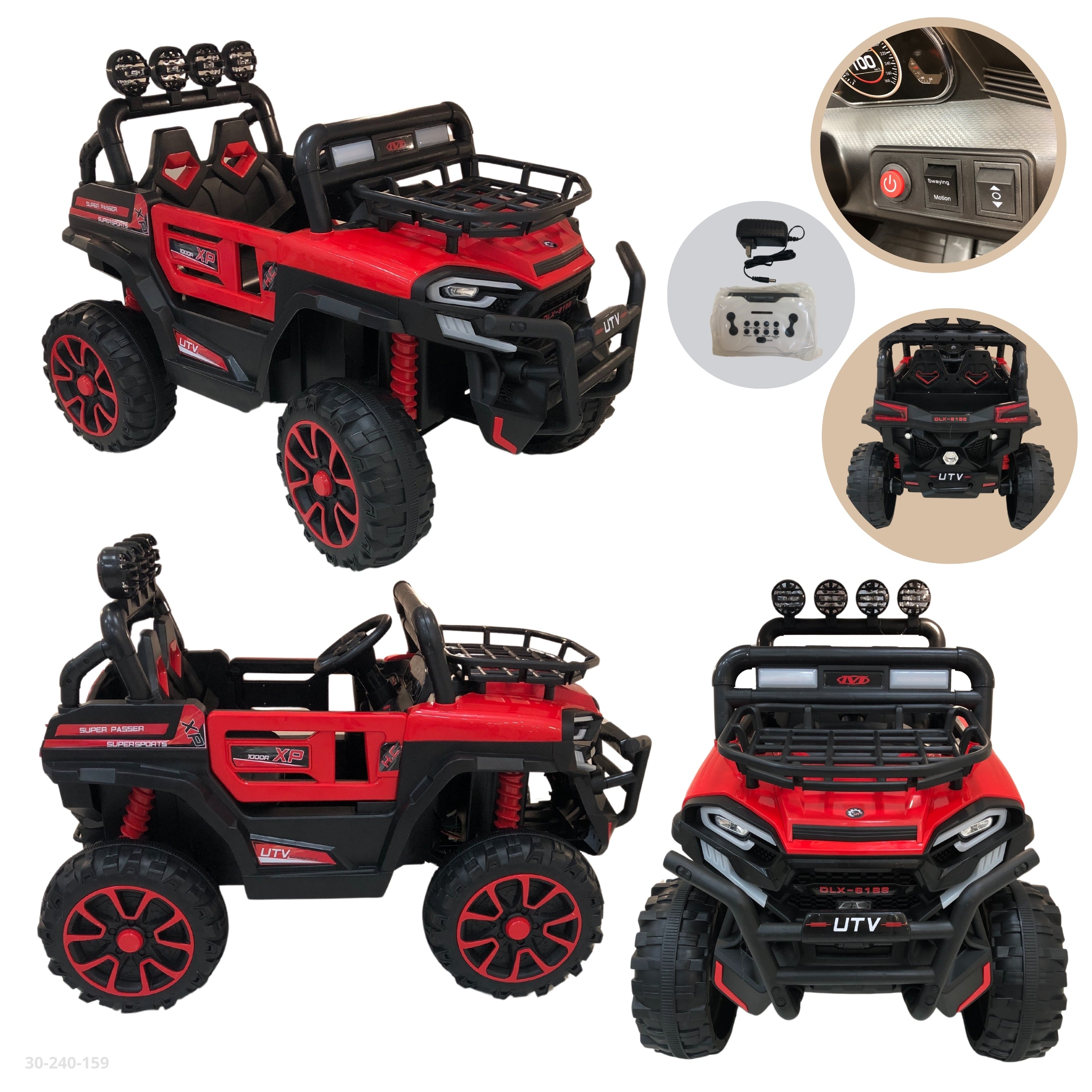 CARRO ROJO TODO TERRENO