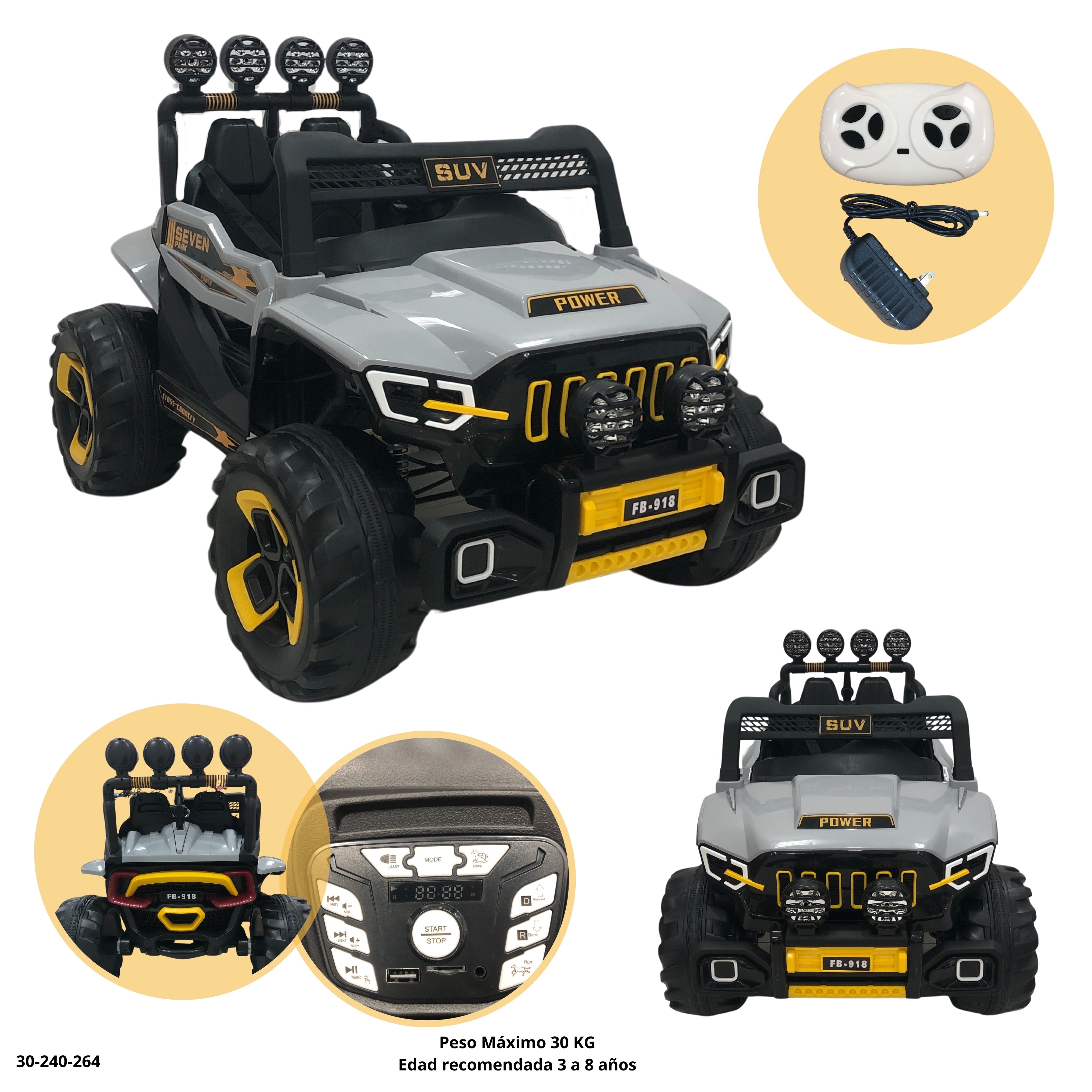 CARRO GRIS TODO TERRENO