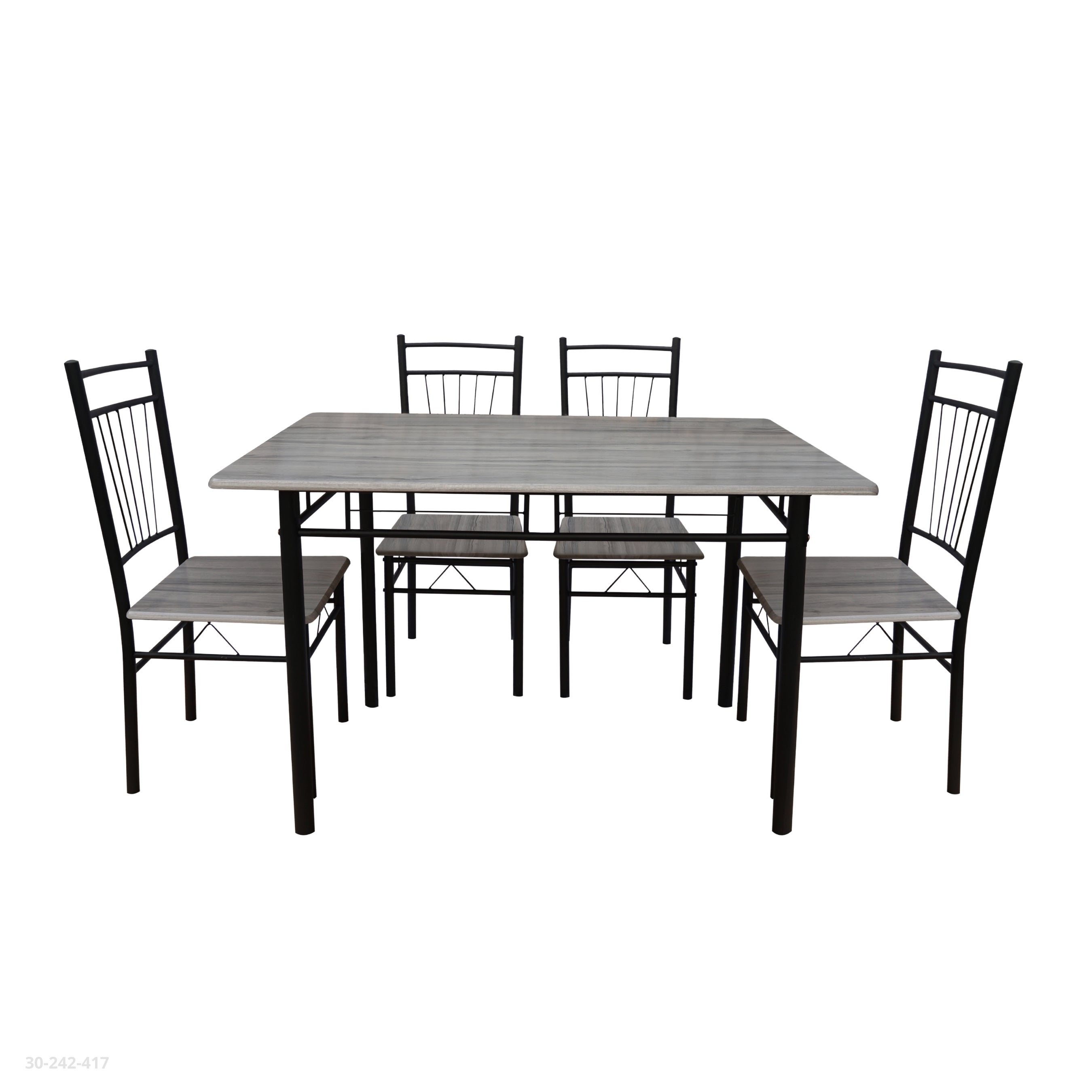 JGO DE COMEDOR GRIS OSCURO 120*70*75CM