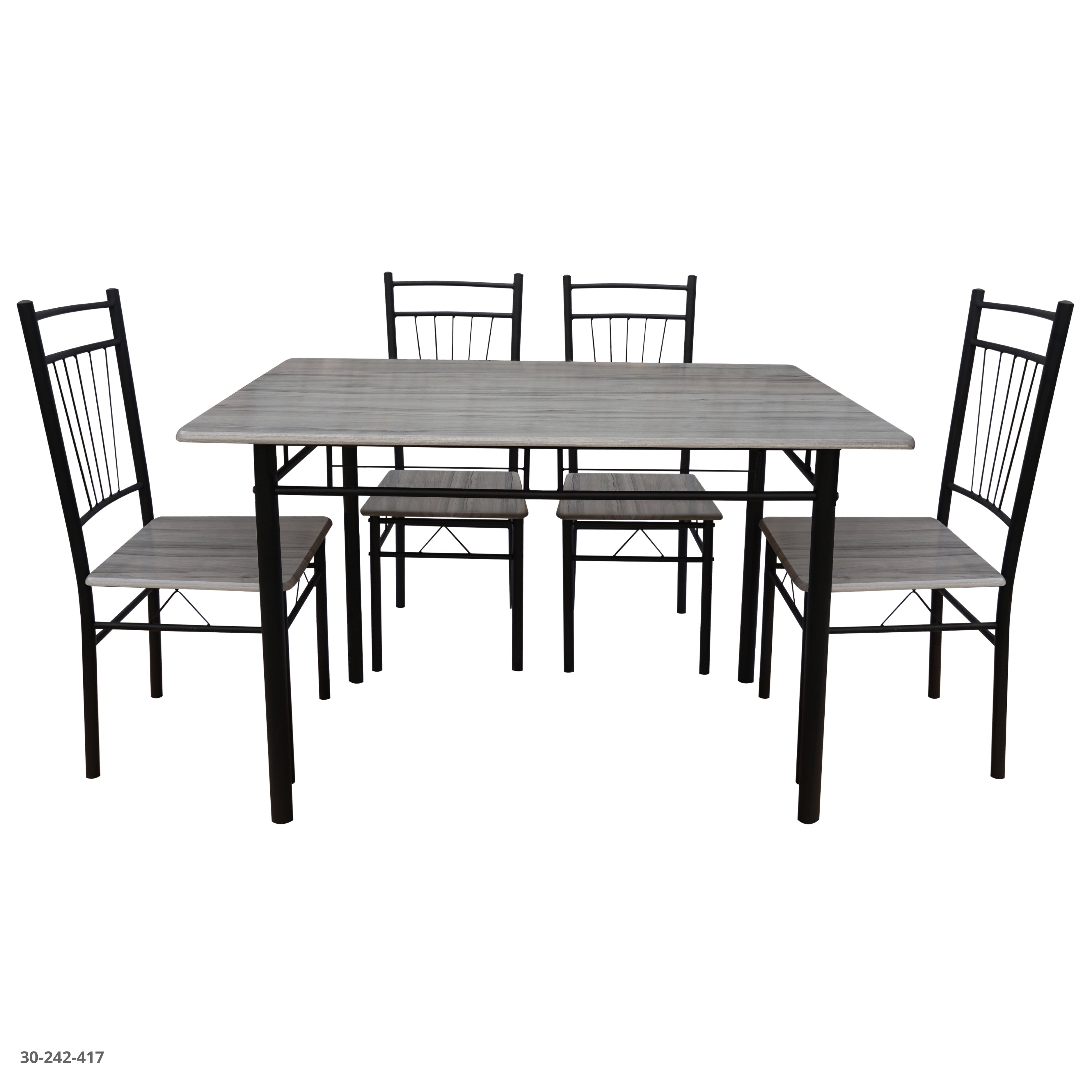 JUEGO DE COMEDOR GRIS OSCURO