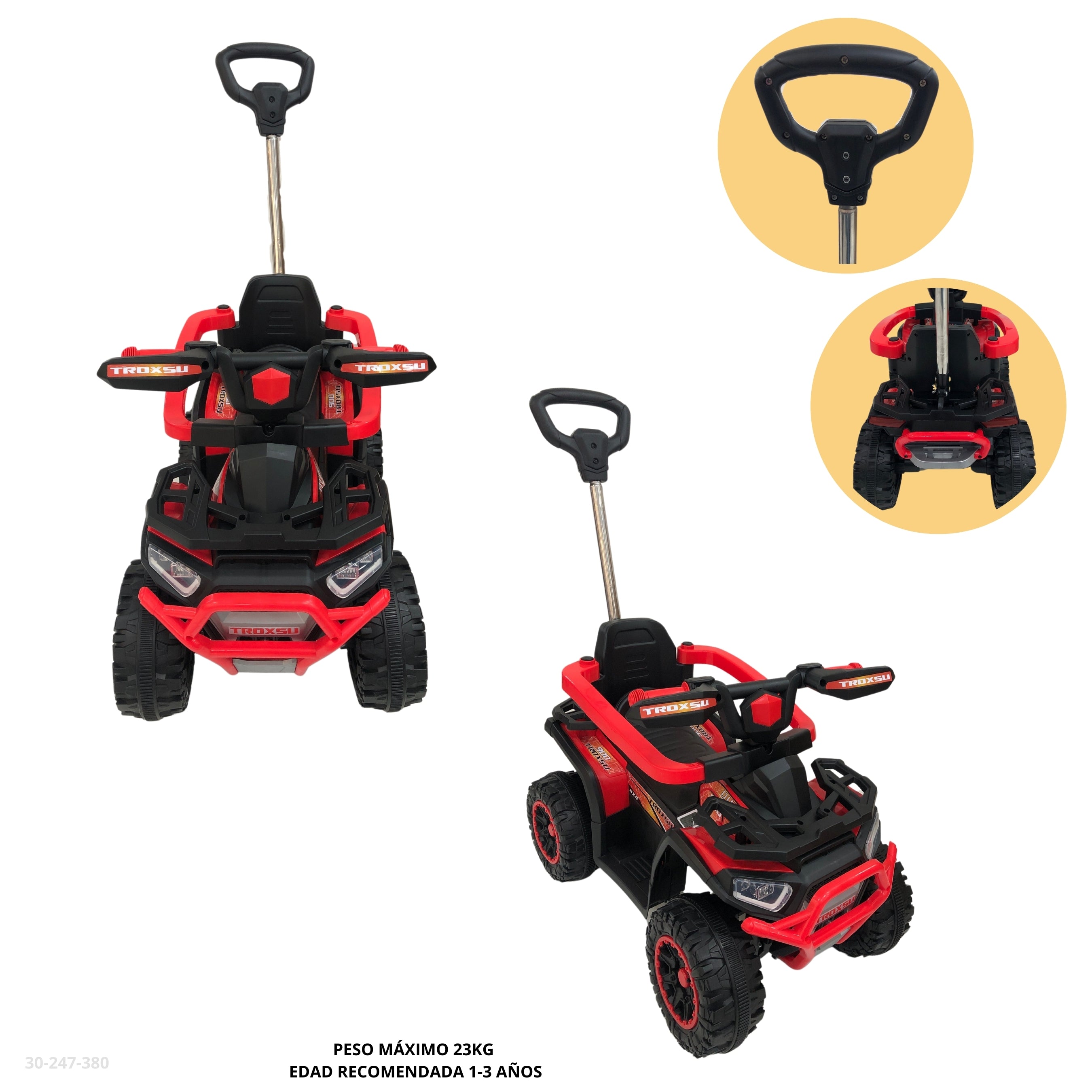 MOTO ROJO PARA NIÑOS GIRATORIO