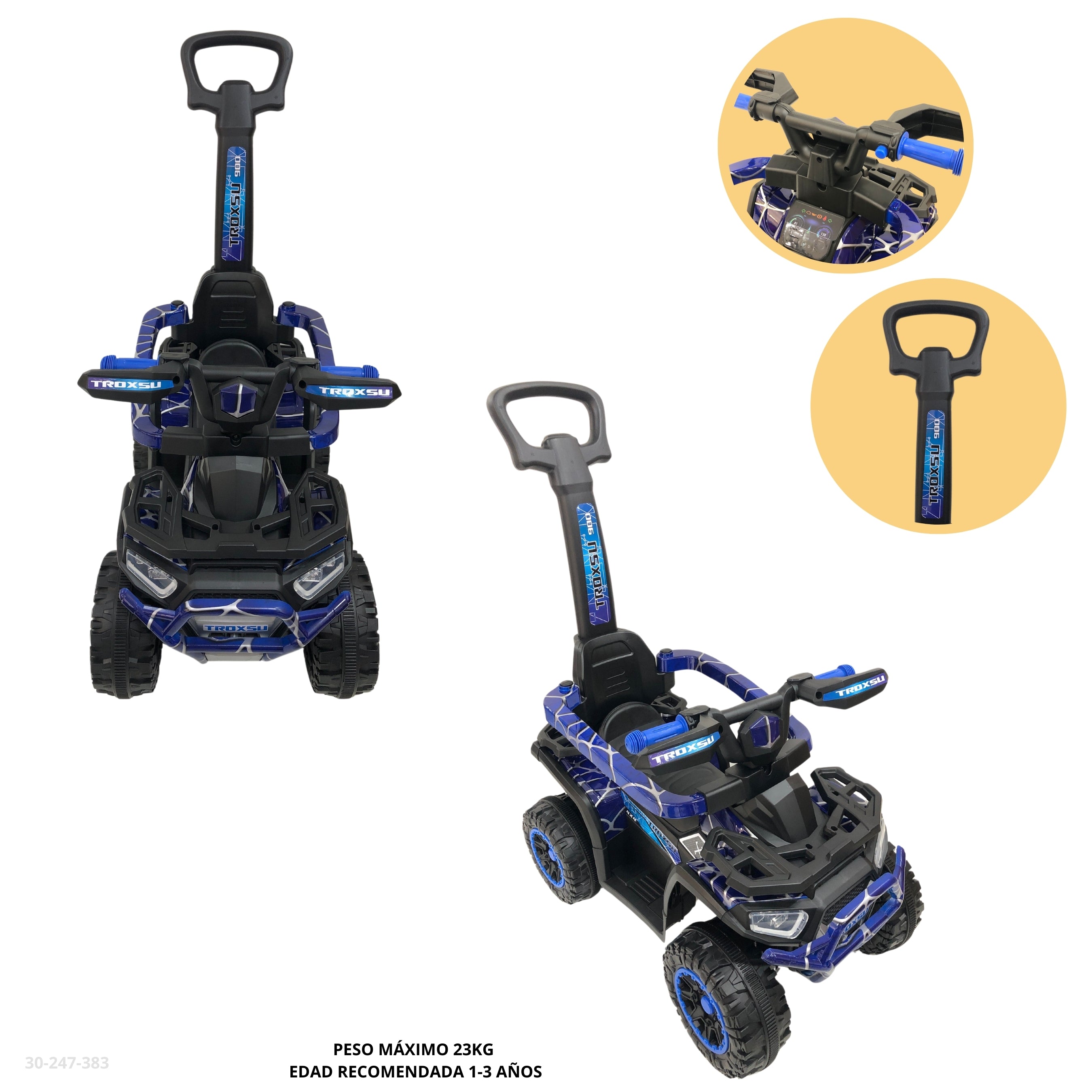 MOTO AZUL ARMY PARA NIÑOS