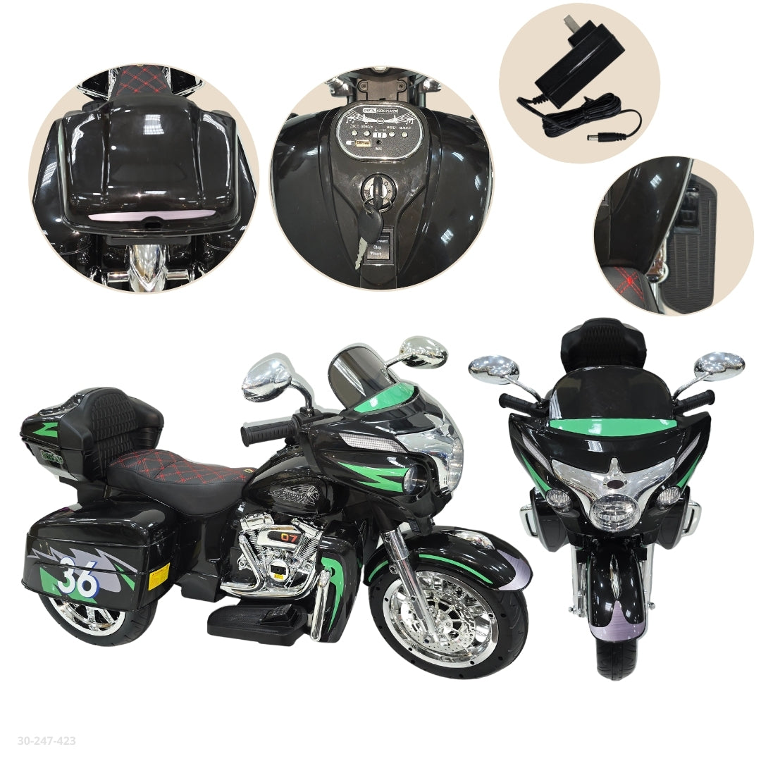 MOTO NEGRA/VERDE